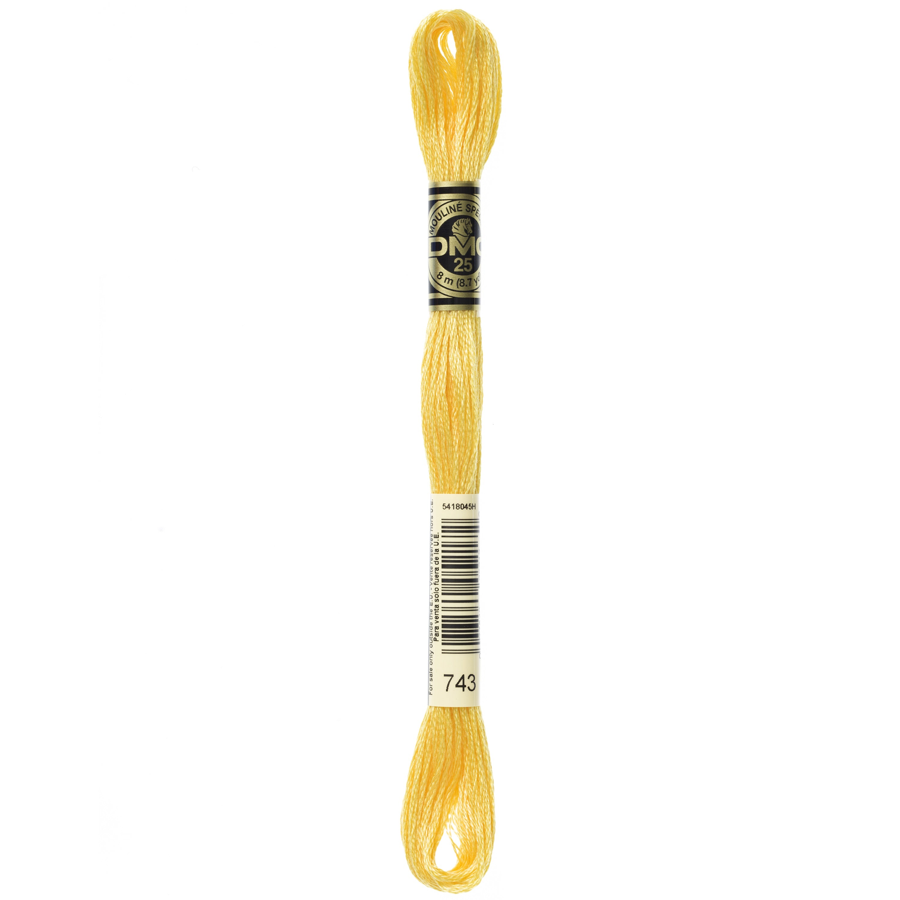 DMC 6-Strand Embroidery Cotton 8.7yd Medium Yellow