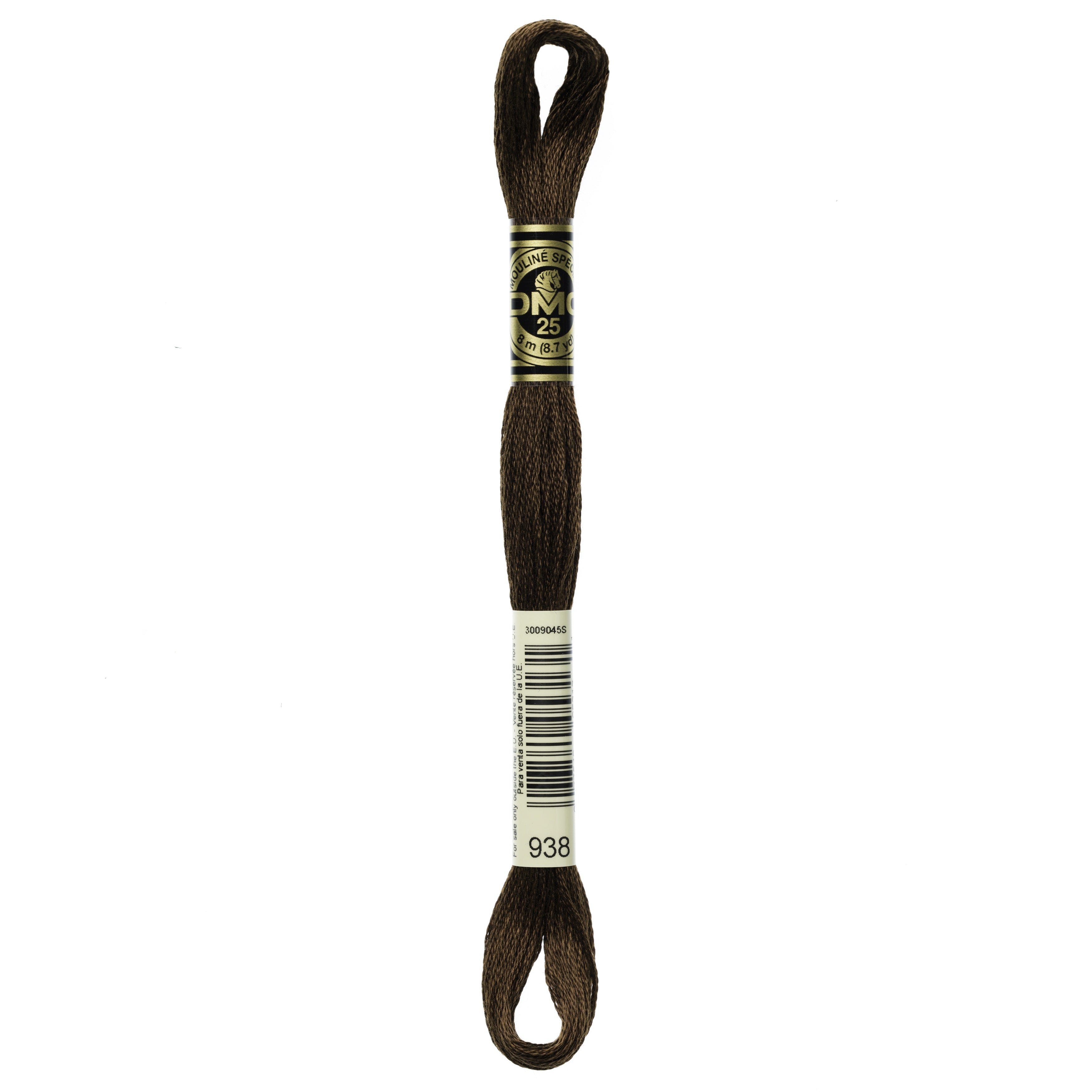 DMC 6-Strand Embroidery Cotton 8.7yd Ultra Dark Coffee Brown