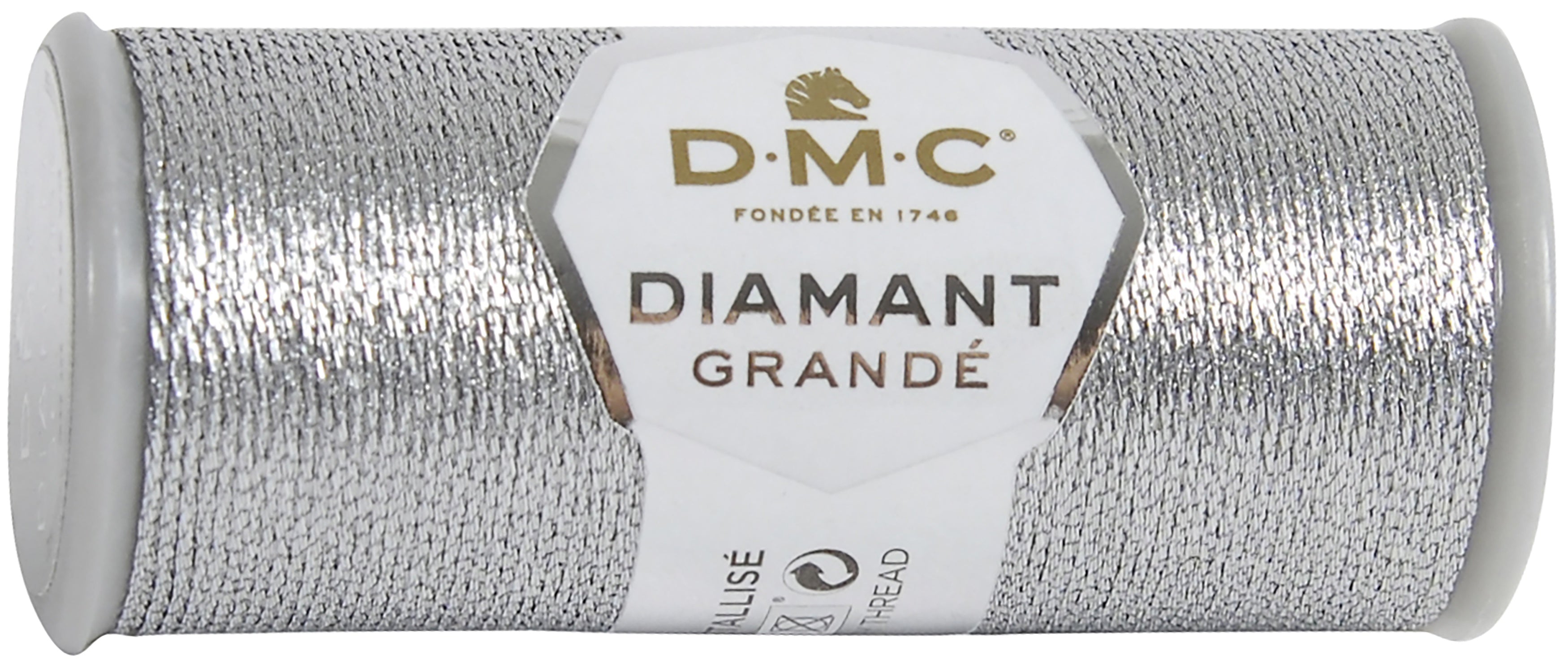 DMC Diamant Grande Metallic Thread 21.8yd Dark Silver