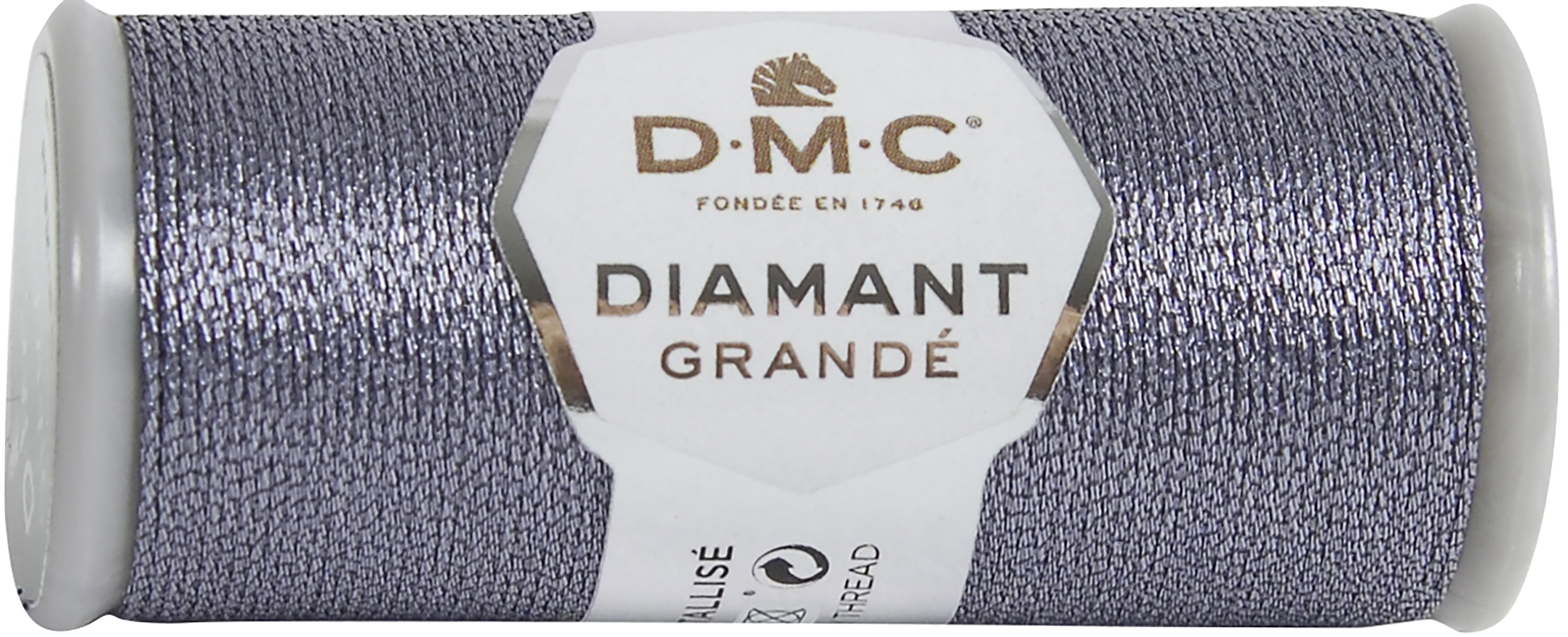 DMC Diamant Metallic Thread 38.2yd Anthracite Grey