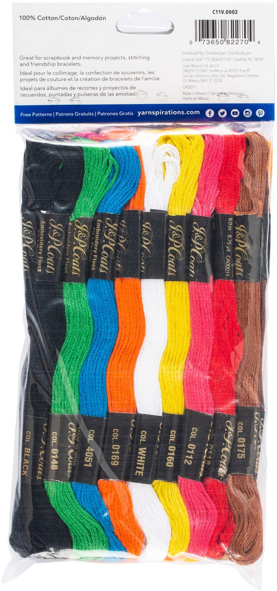 Coats & Clark 6-Strand Embroidery Floss Value Pack 36/Pkg Basic