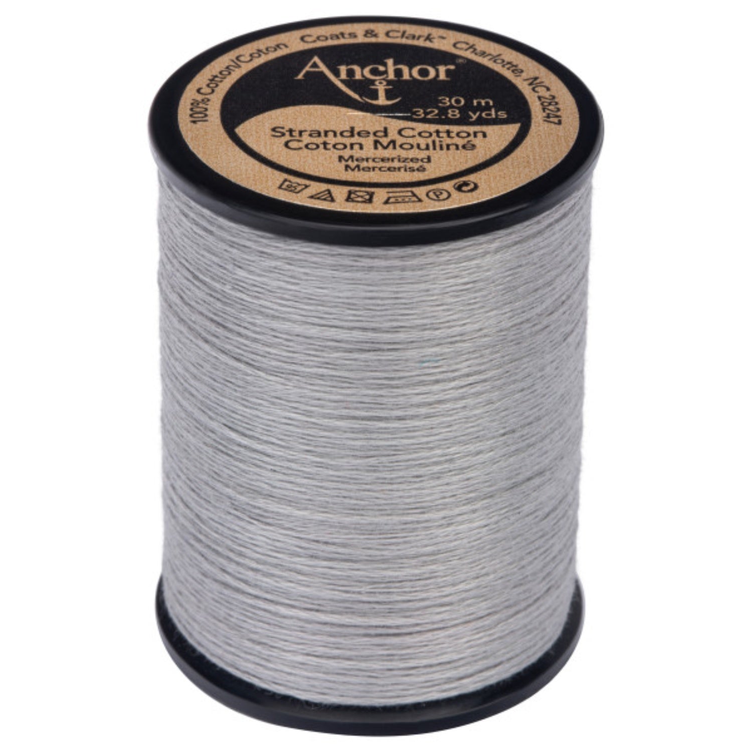 Anchor 6-Strand Embroidery Floss Spool 32.8yd-Grey
