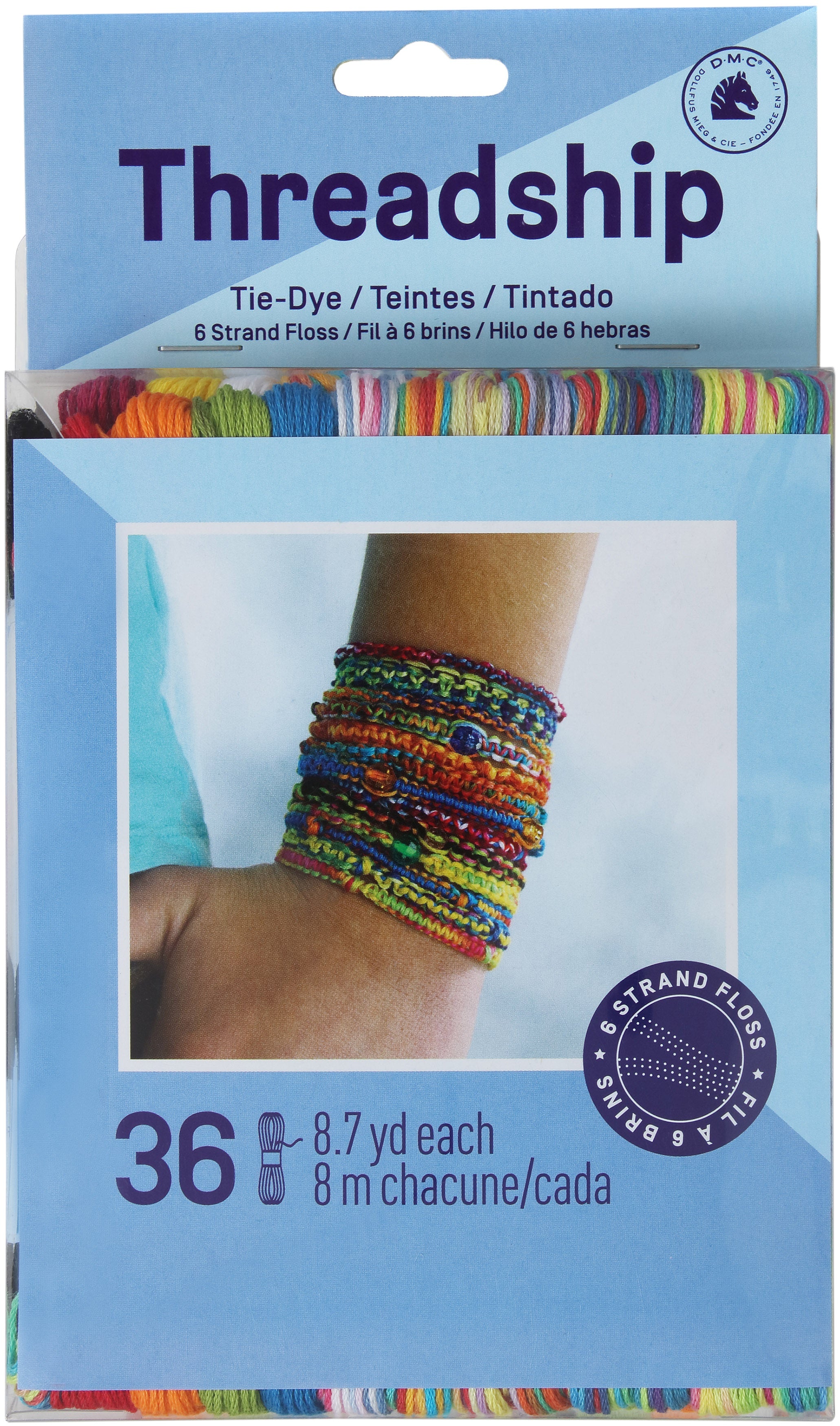 Prism 6-Strand Floss Pack 8.7yd 24/Pkg Tie-Dye