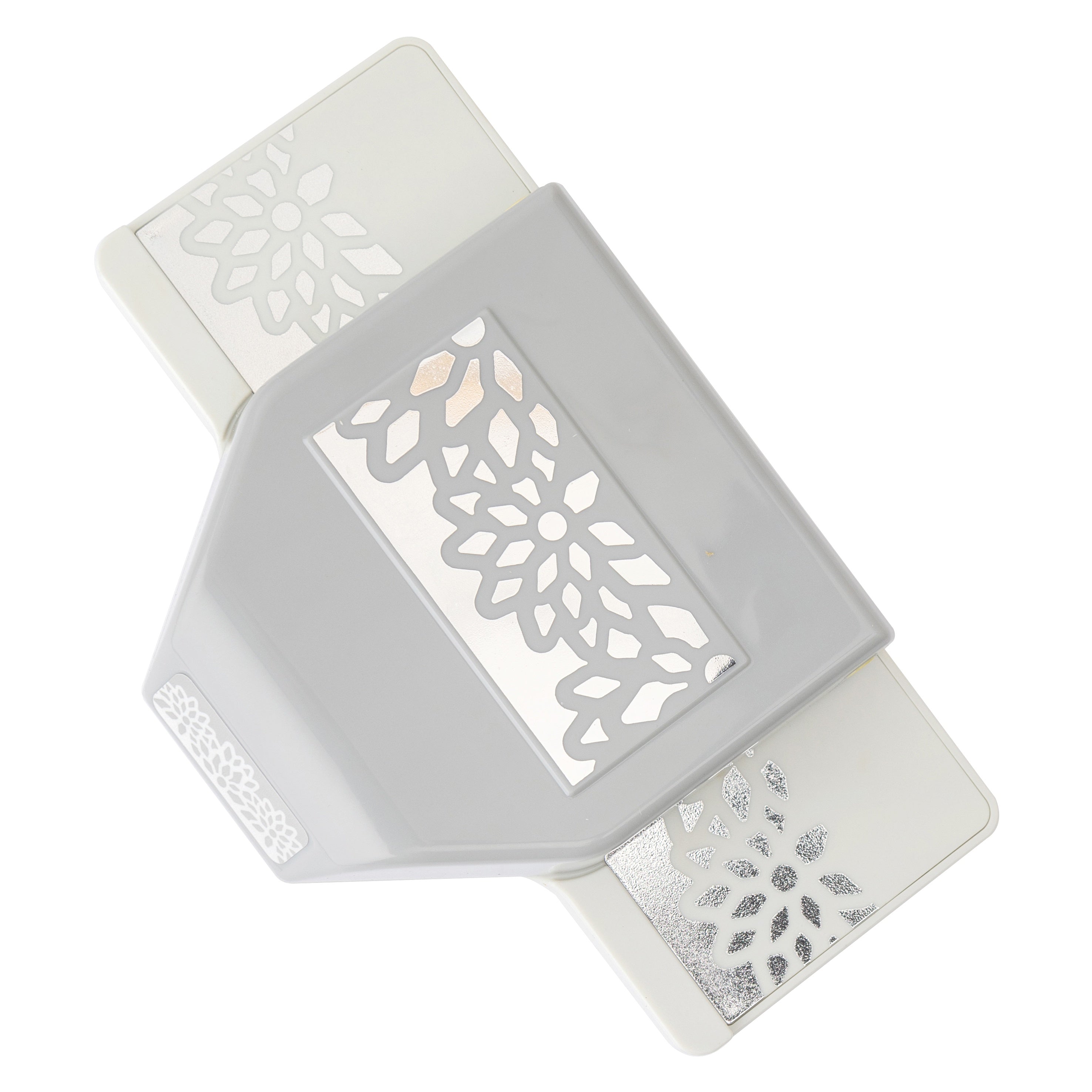 Large Edge Punch Diamond Flowers, 1.25"X2.5"