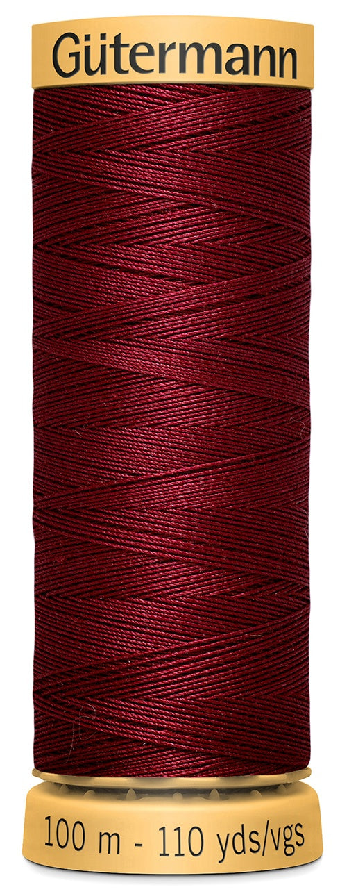 Natural Cotton Thread 110yd Burgundy