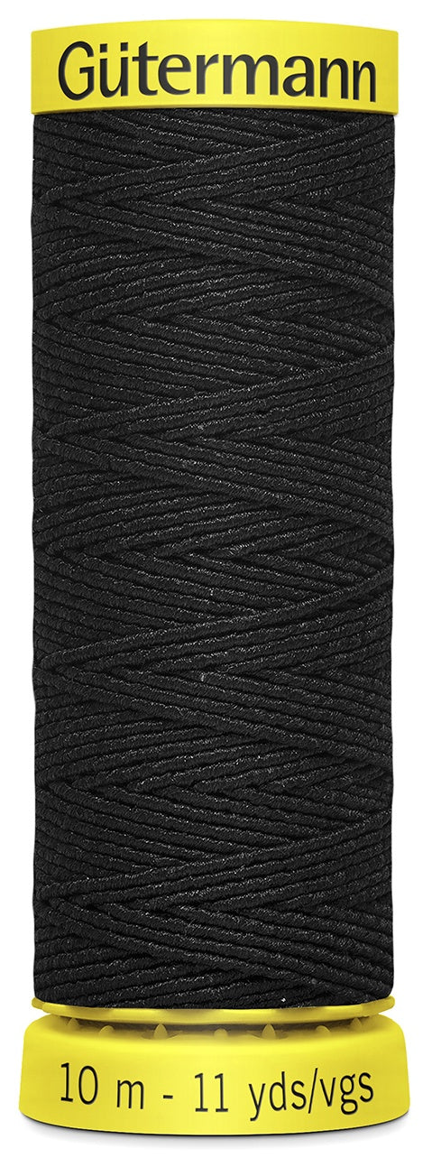 Elastic Thread 11yd Black