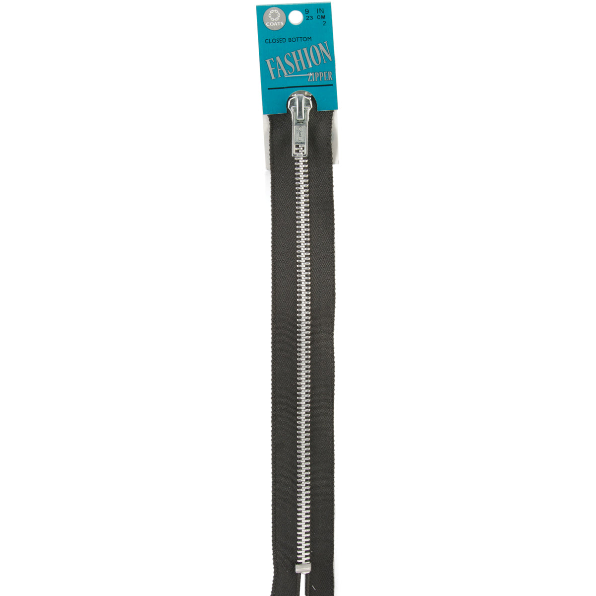 Fashion Metal Aluminum Closed Bottom Zipper 9"   Black