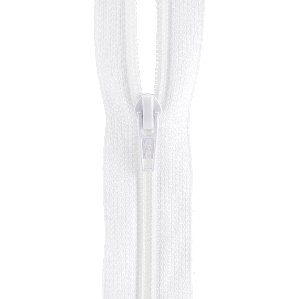 All-Purpose Plastic Zipper 7" White