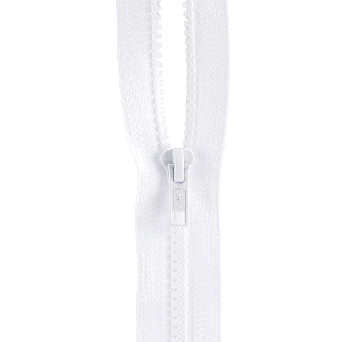 Sport Separating Zipper 22" White