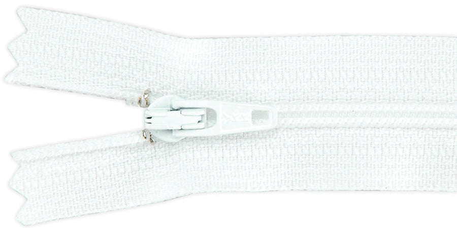 Ziplon Coil Zipper 9" White