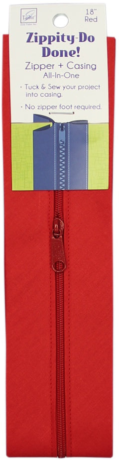 June Tailor Zippity-Do-Done Zipper 18" Red