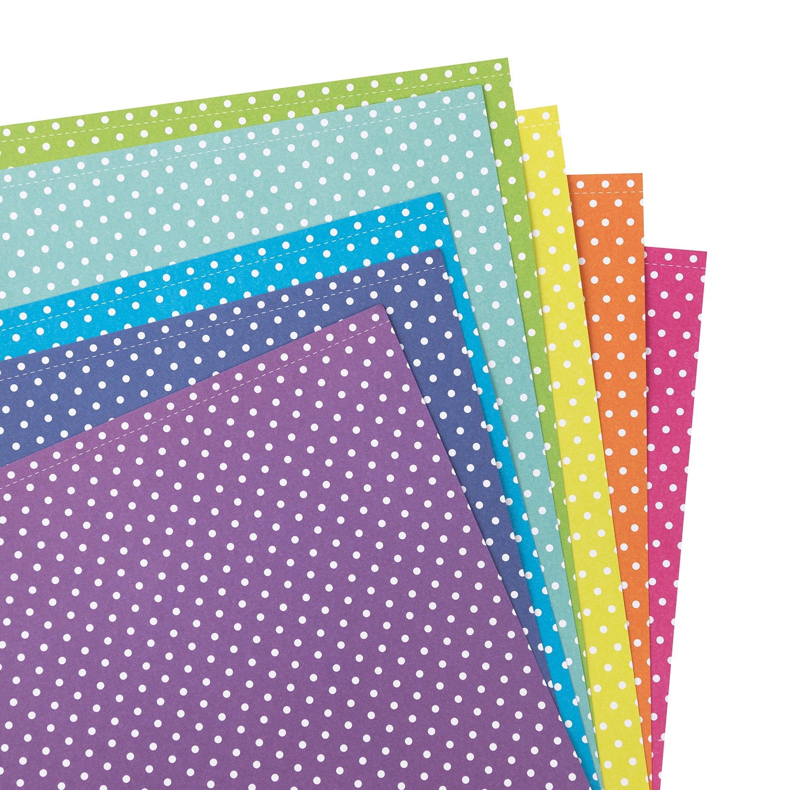 Colorbok 78lb Single-Sided Printed Cardstock 12"X12" 30/Pkg Bright Spots, 6 Colors/5 Each