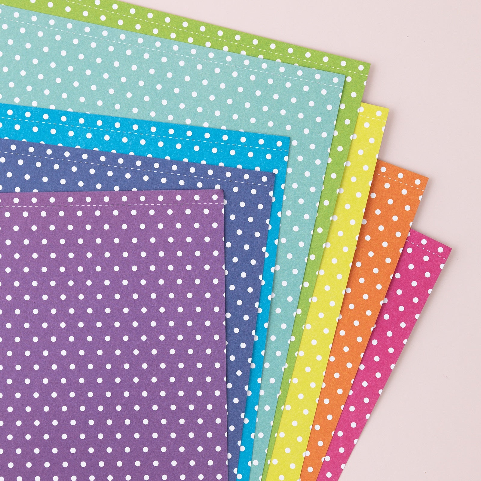 Colorbok 78lb Single-Sided Printed Cardstock 12"X12" 30/Pkg Bright Spots, 6 Colors/5 Each