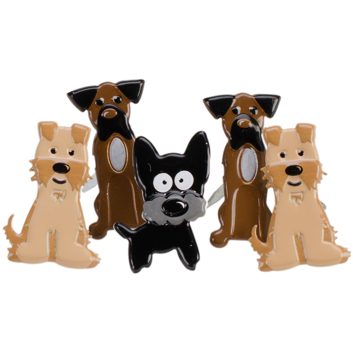 Eyelet Outlet Shape Brads 12/Pkg Puppies