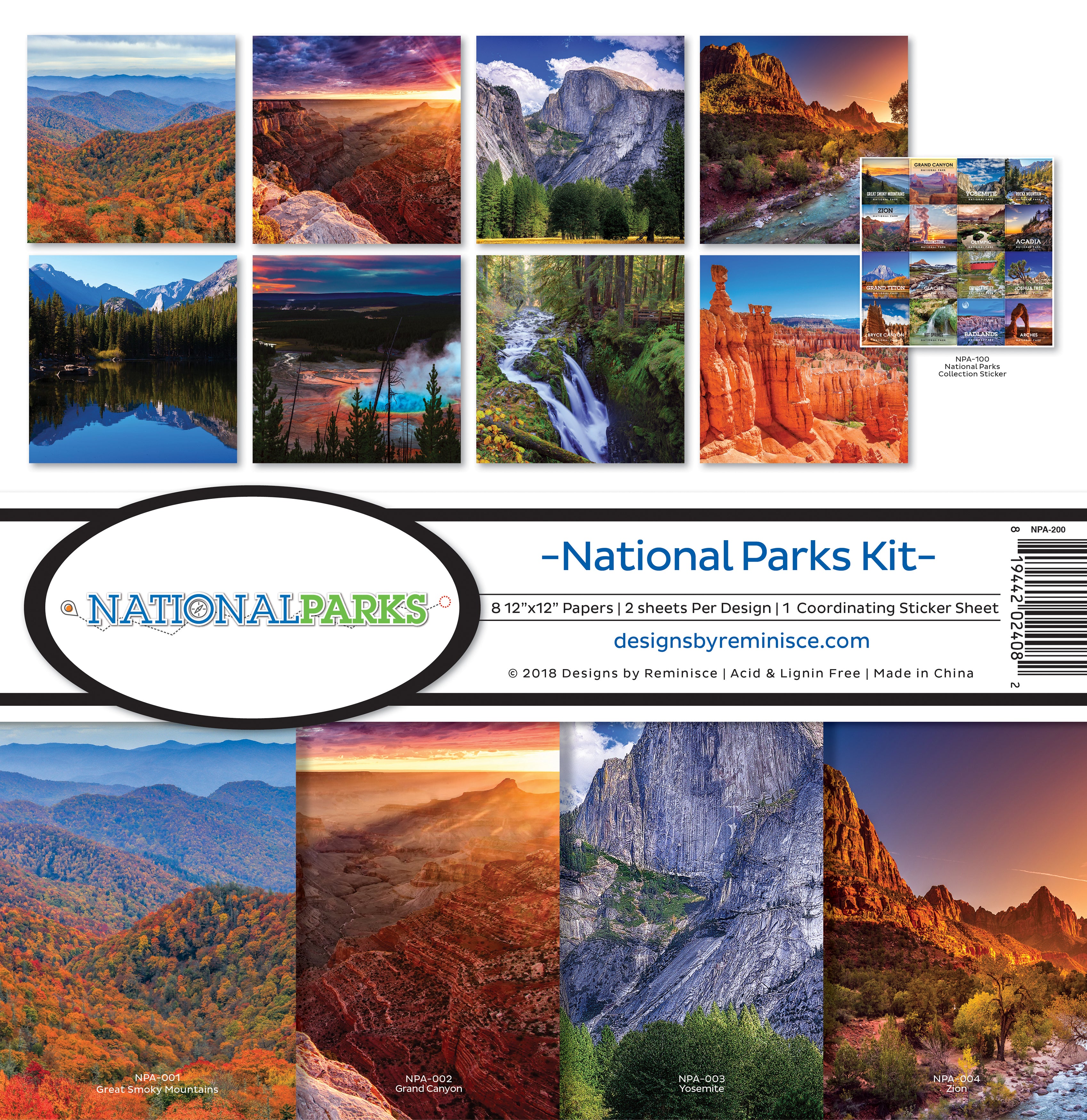 Reminisce Collection Kit 12"X12" National Parks