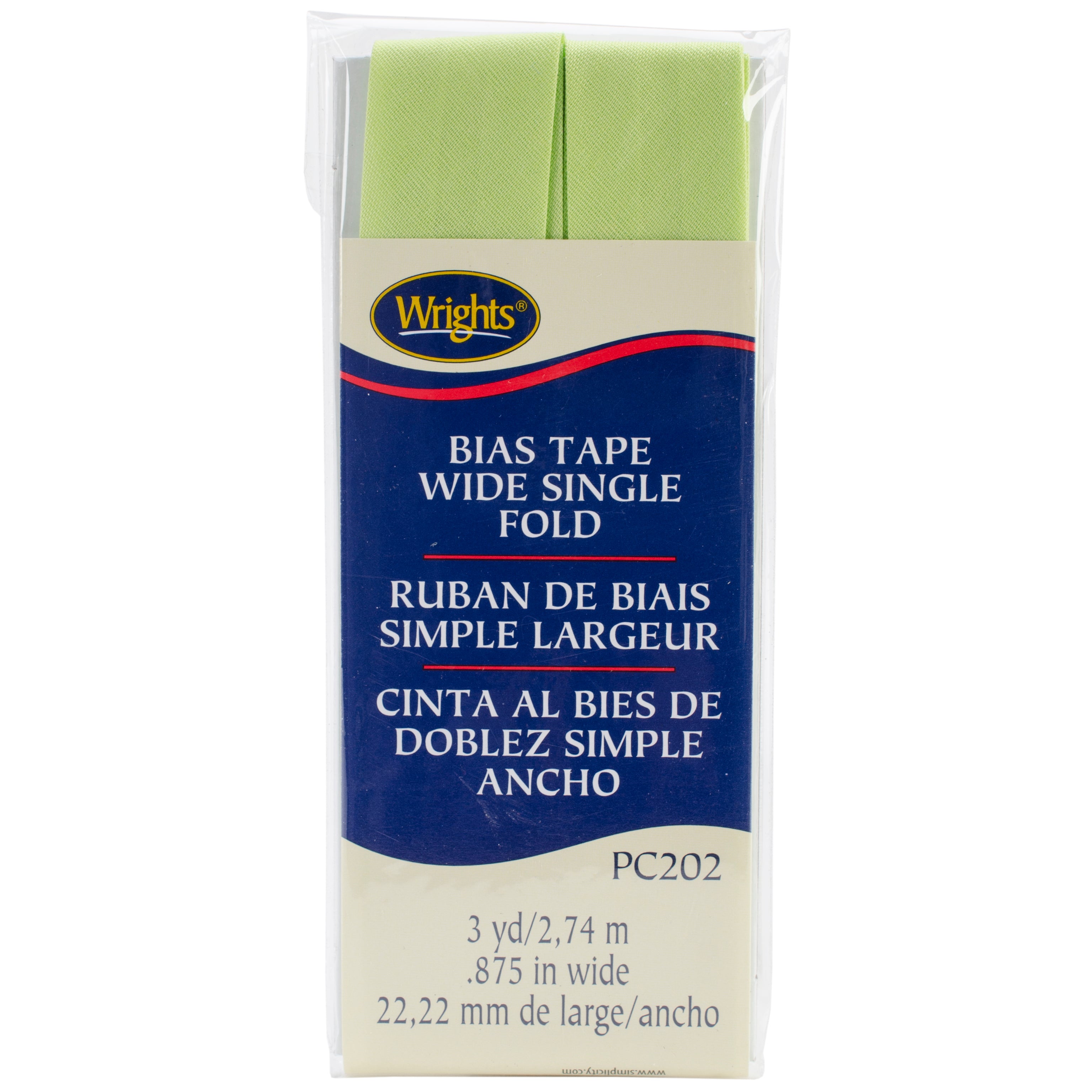 Single Fold Bias Tape 7/8"X3yd Lime Green