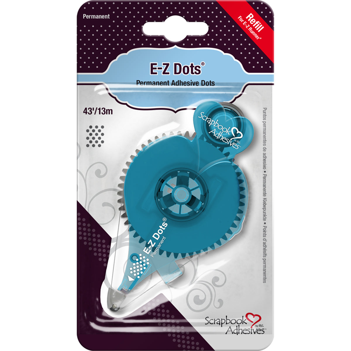 Scrapbook Adhesives E-Z Dots Permanent Adhesive Refill Permanent, 49', Use In 12026