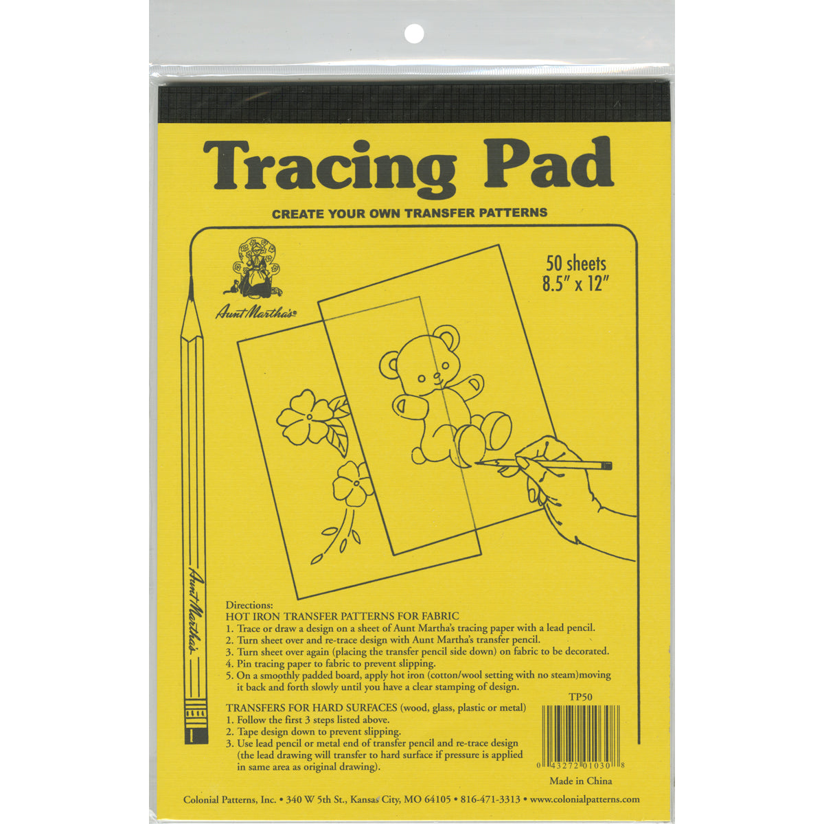 Aunt Martha's Hot Iron Transfer Paper 9"X12" 50/Pkg  