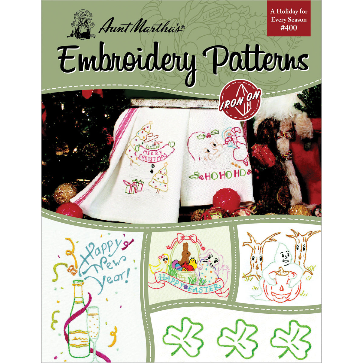 Aunt Martha's Iron-On Transfer Book A Holiday For Every Season