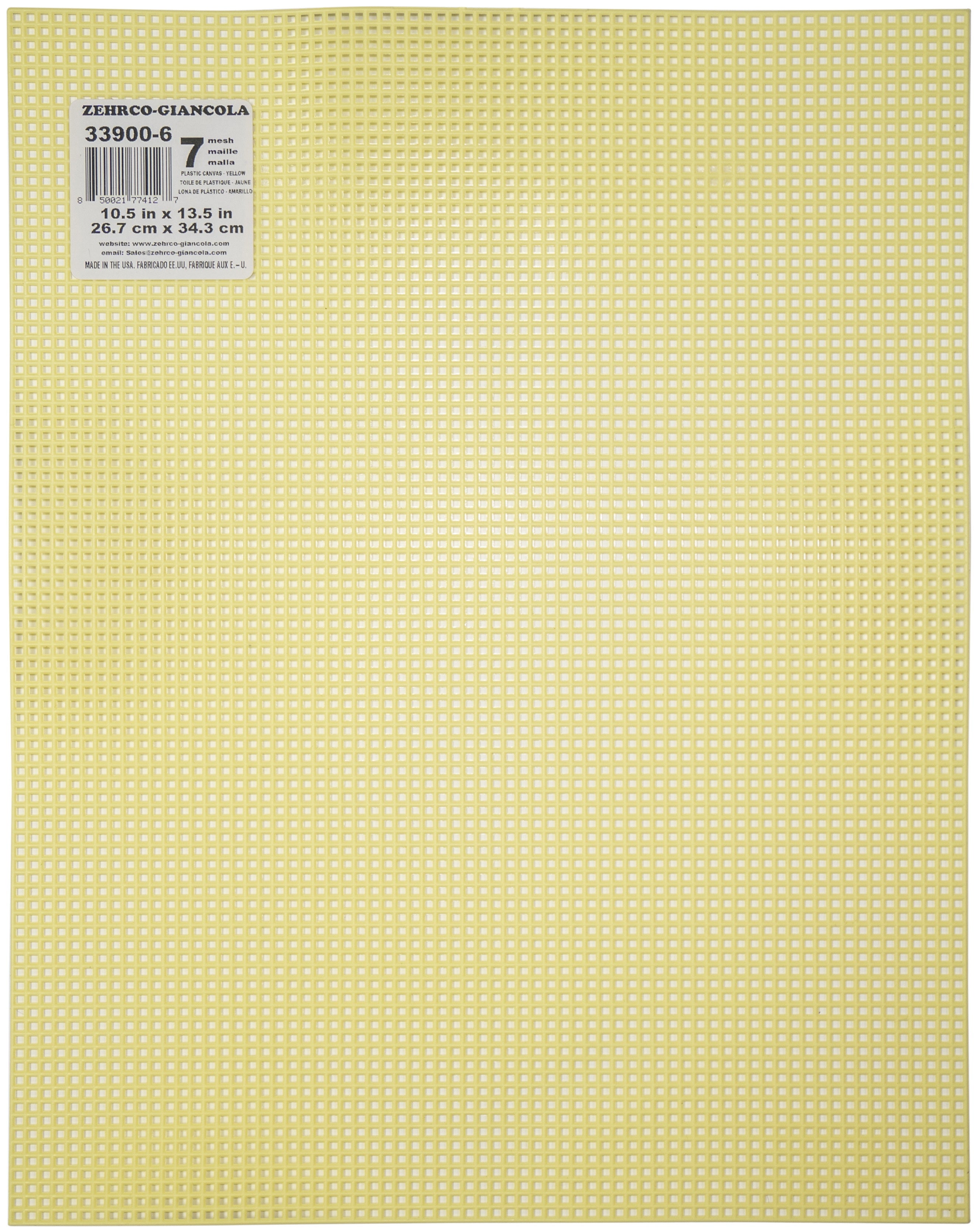 Plastic Canvas 7 Count 10"X13" Yellow