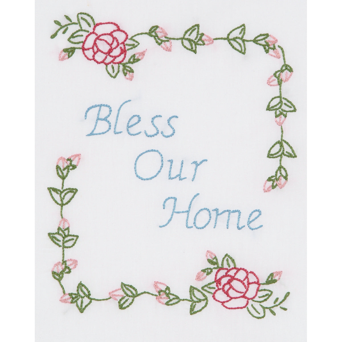 Stamped White Sampler 8"X10" Bless Our Home