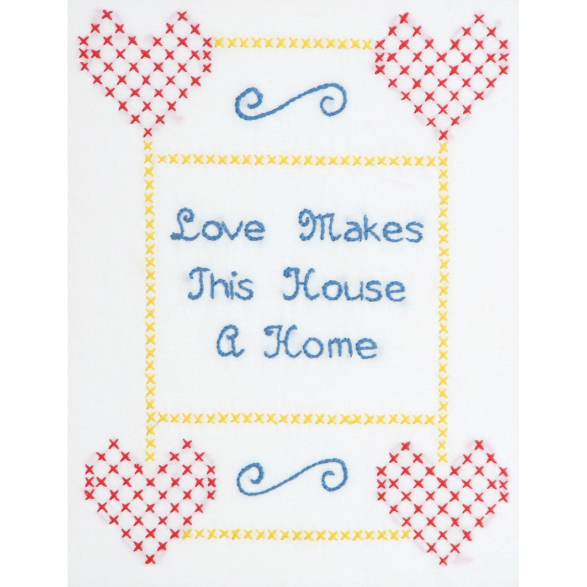 Stamped White Sampler 8"X10" Love