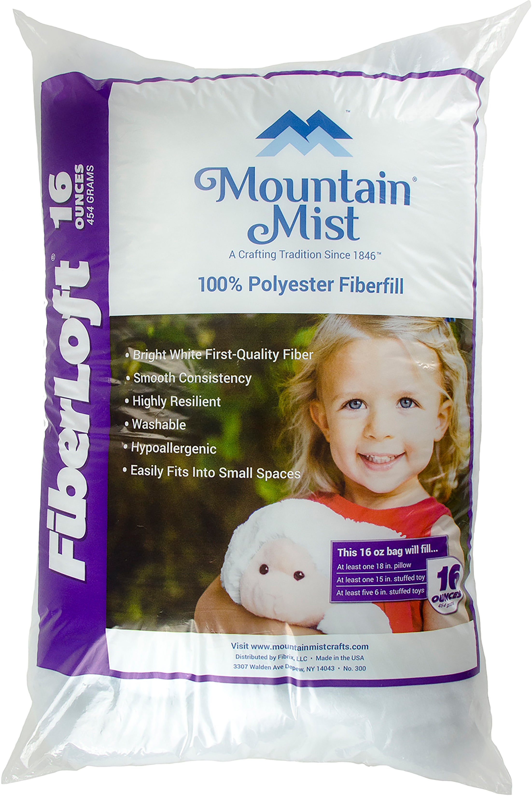 Fiberloft Polyester Stuffing 16oz FOB: MI