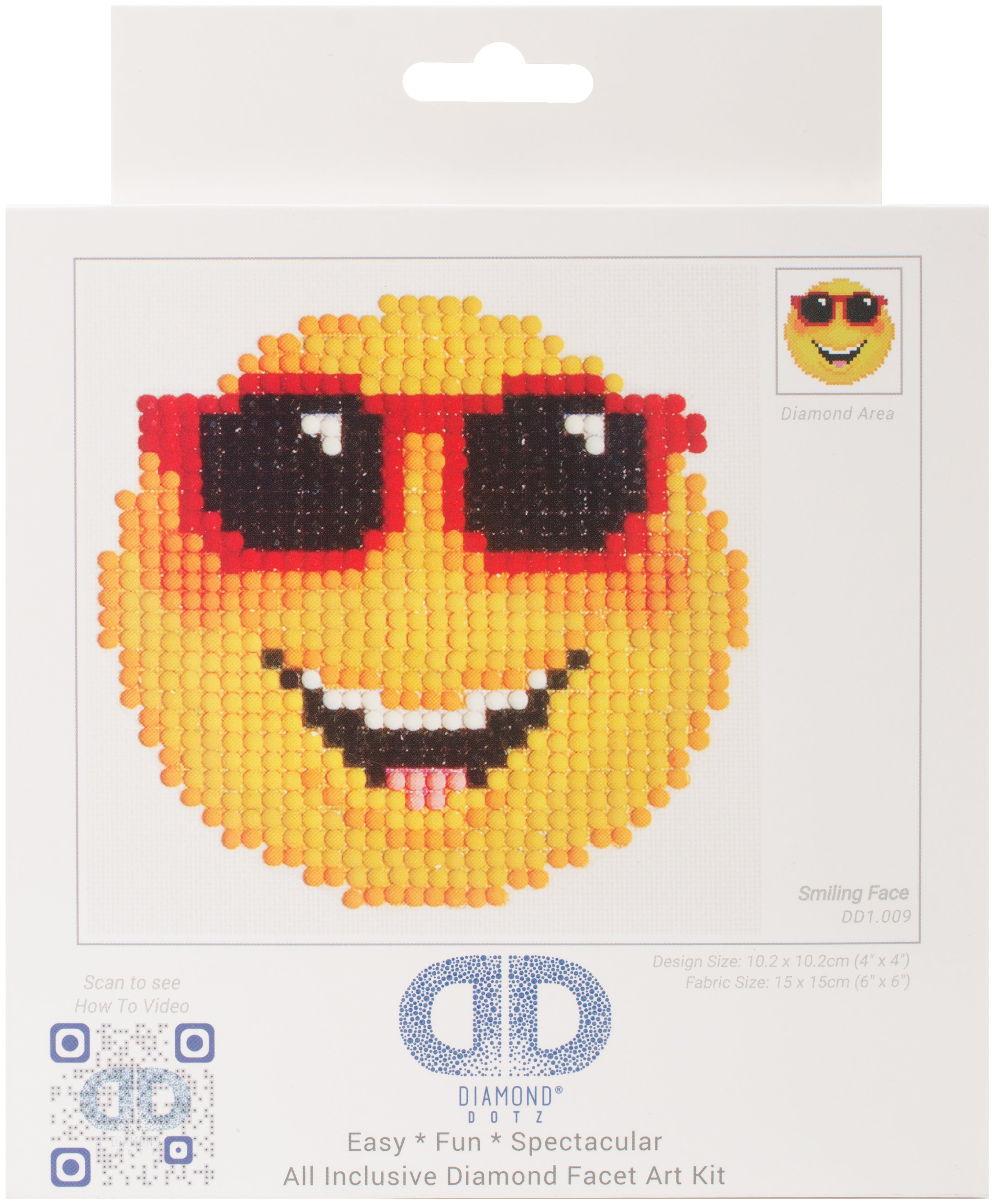Diamond Dotz Diamond Embroidery Facet Art Kit 6"X6" Smiling Face