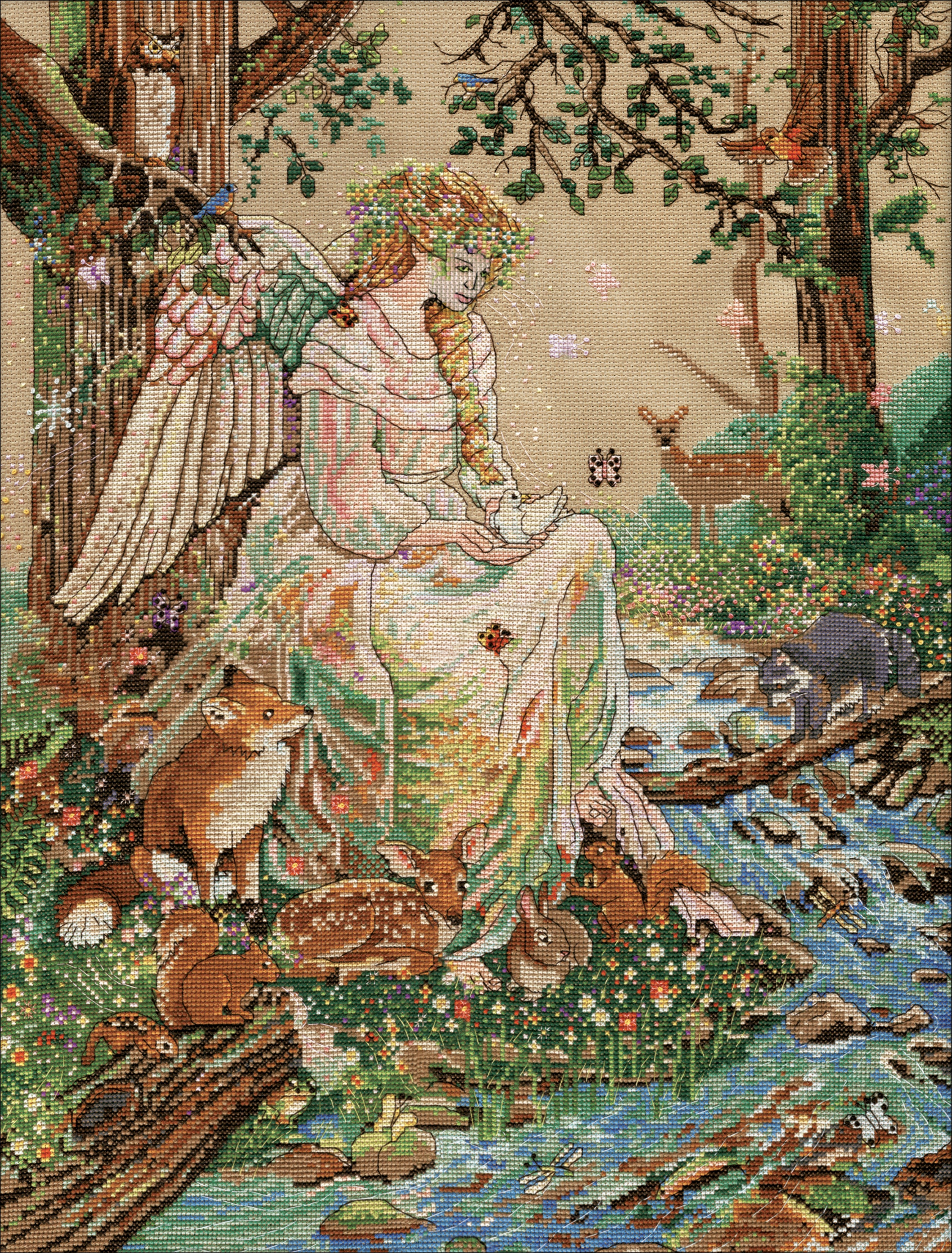Mother Nature Counted Cross Stitch Kit 16"X20" 14 Count