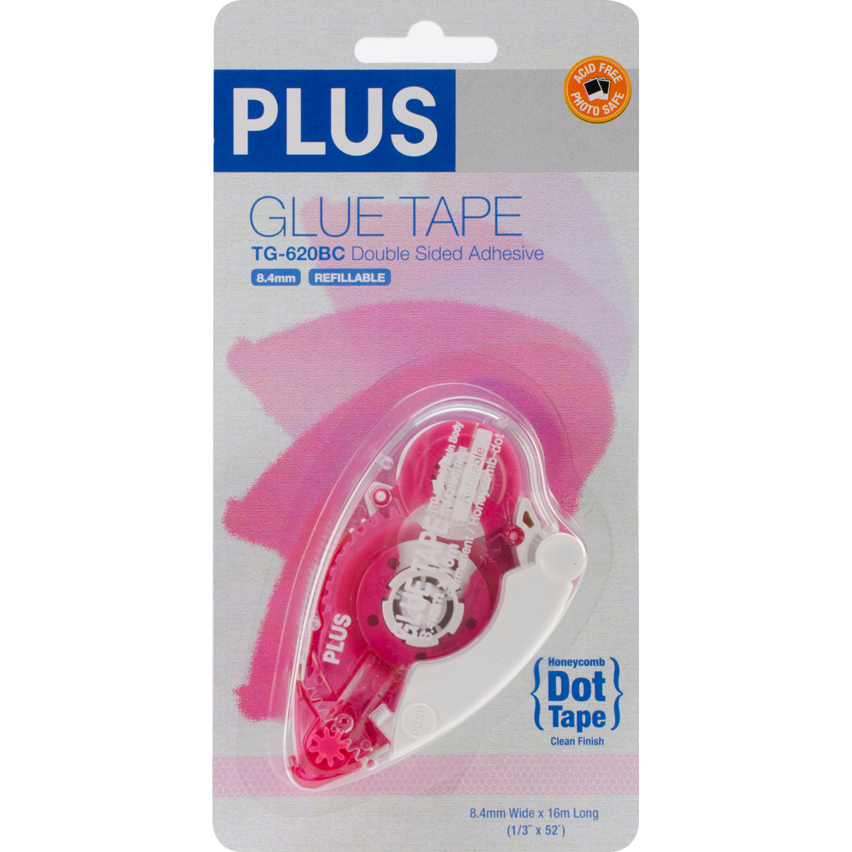 Plus Permanent Honeycomb Glue Tape Dispenser .33"X52.5'