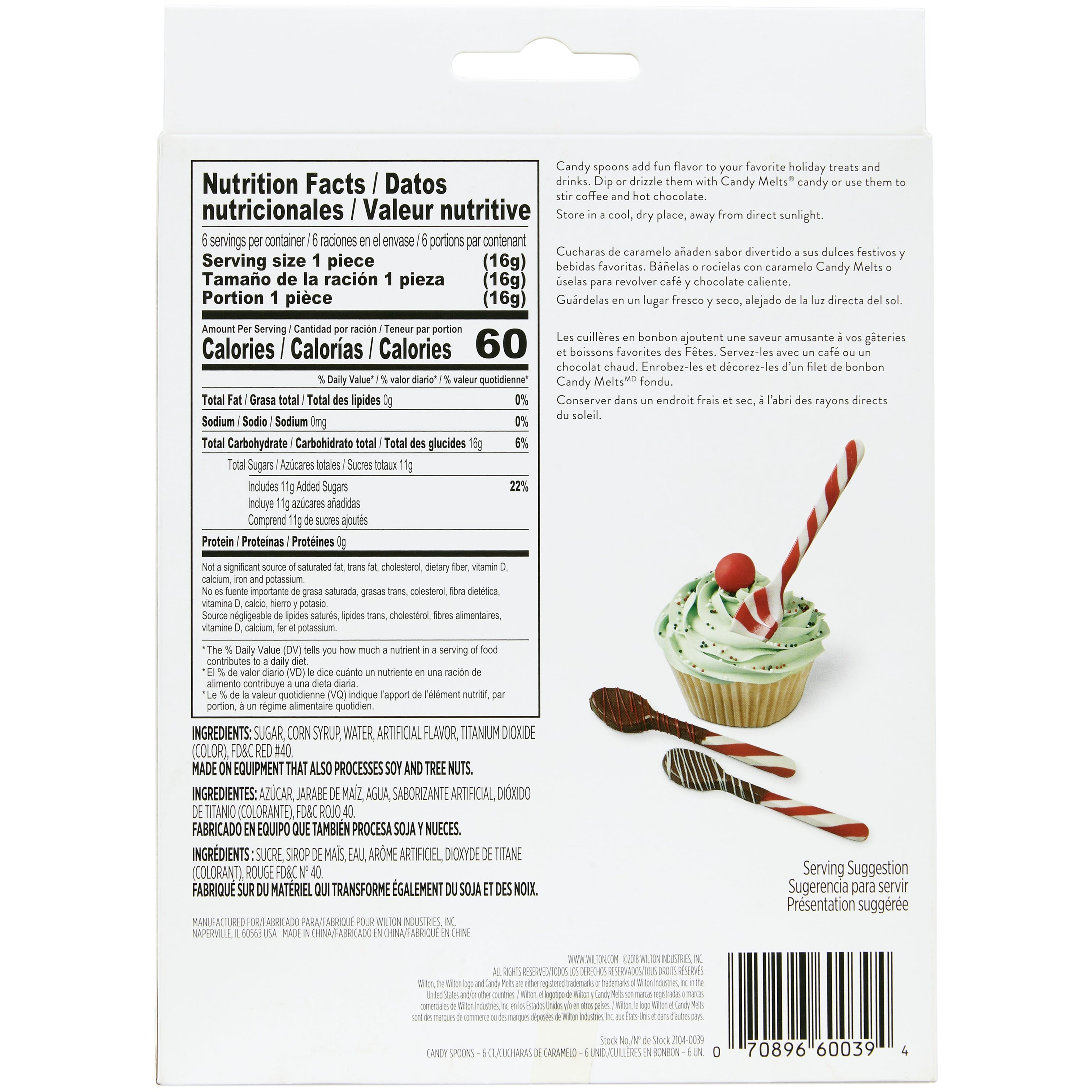 Candy Cane Spoons 6/Pkg Peppermint