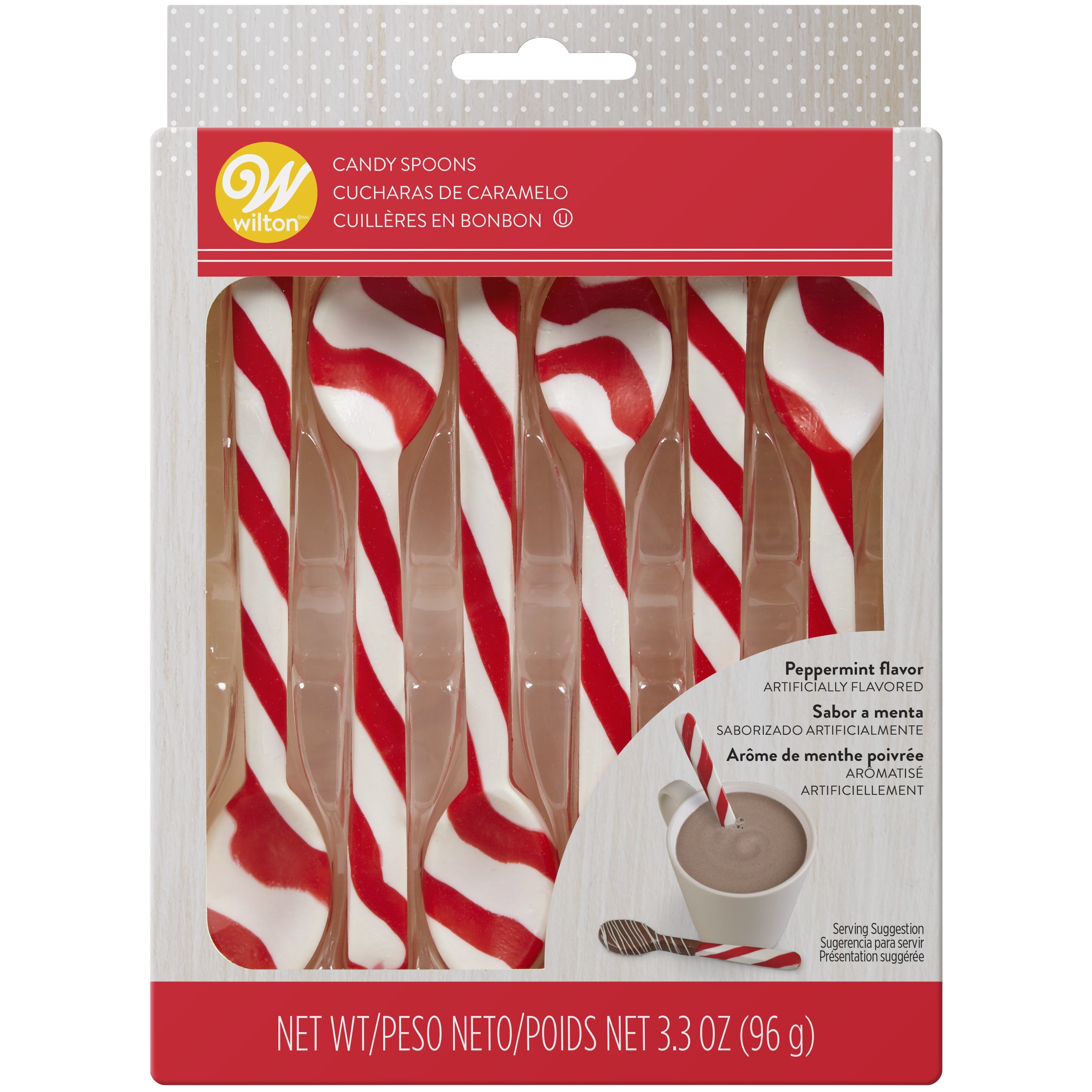 Candy Cane Spoons 6/Pkg Peppermint