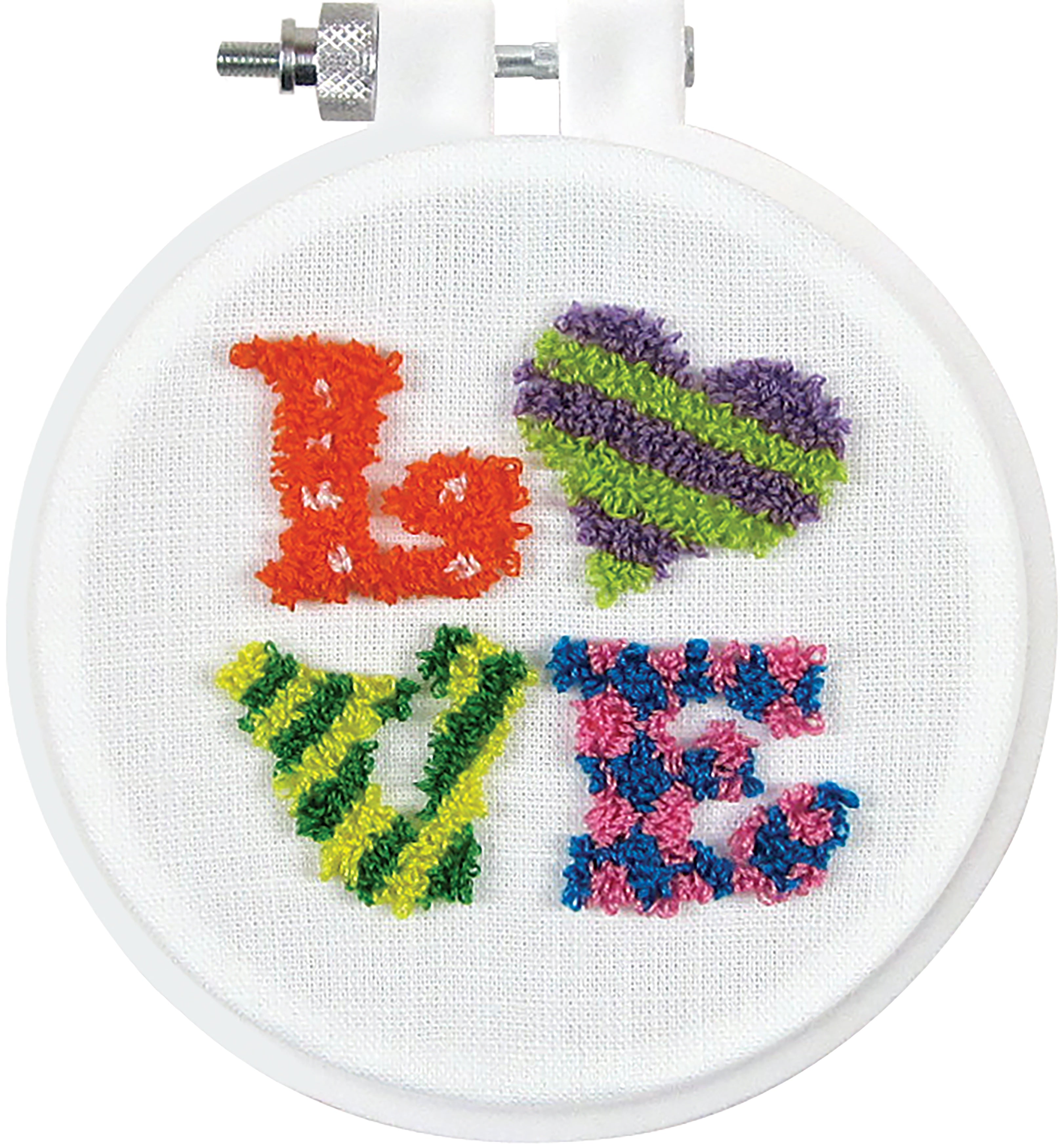 Design Works Punch Needle Kit 3.5" Round Love