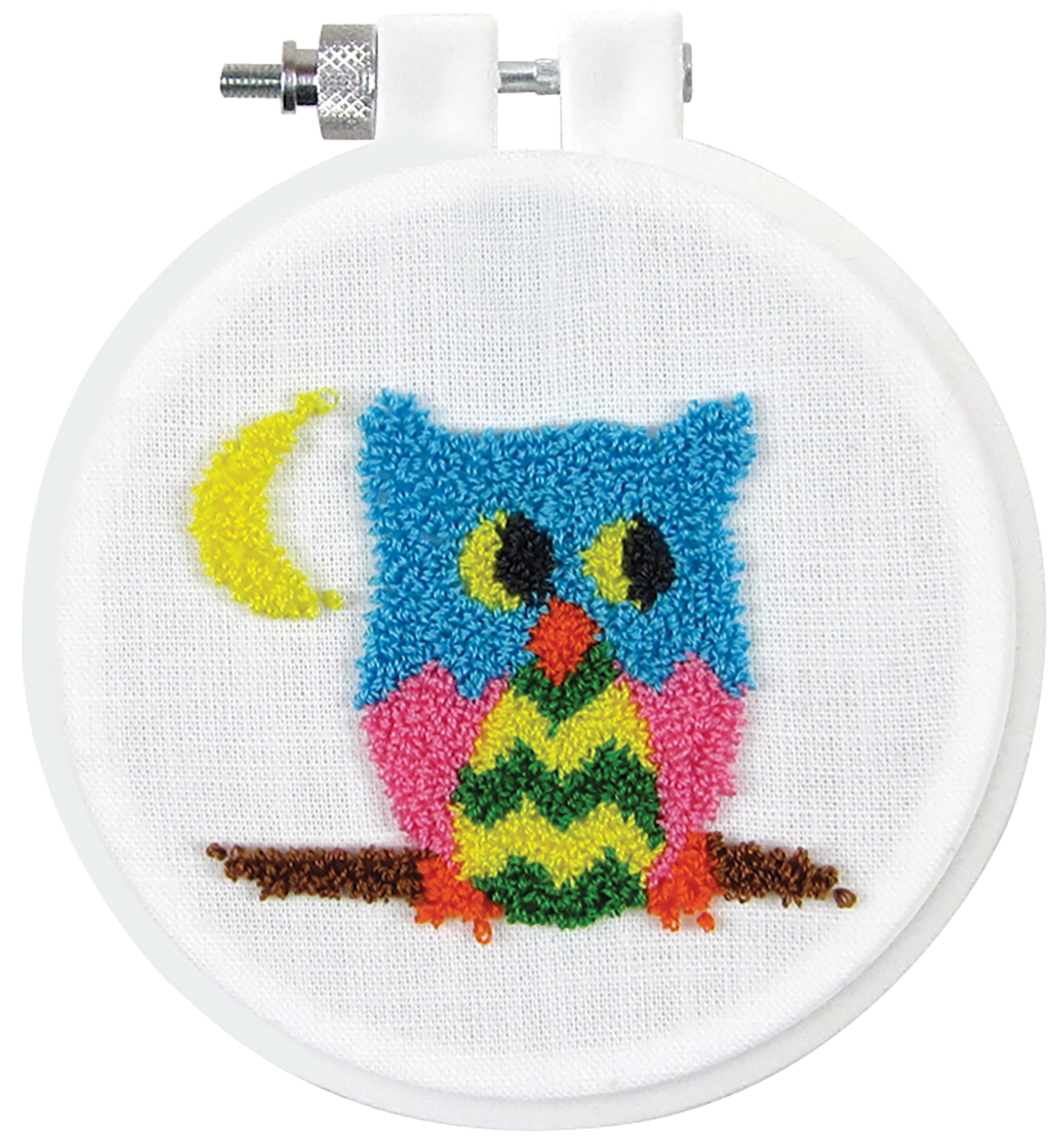 Design Works Punch Needle Kit 3.5" Round Owl
