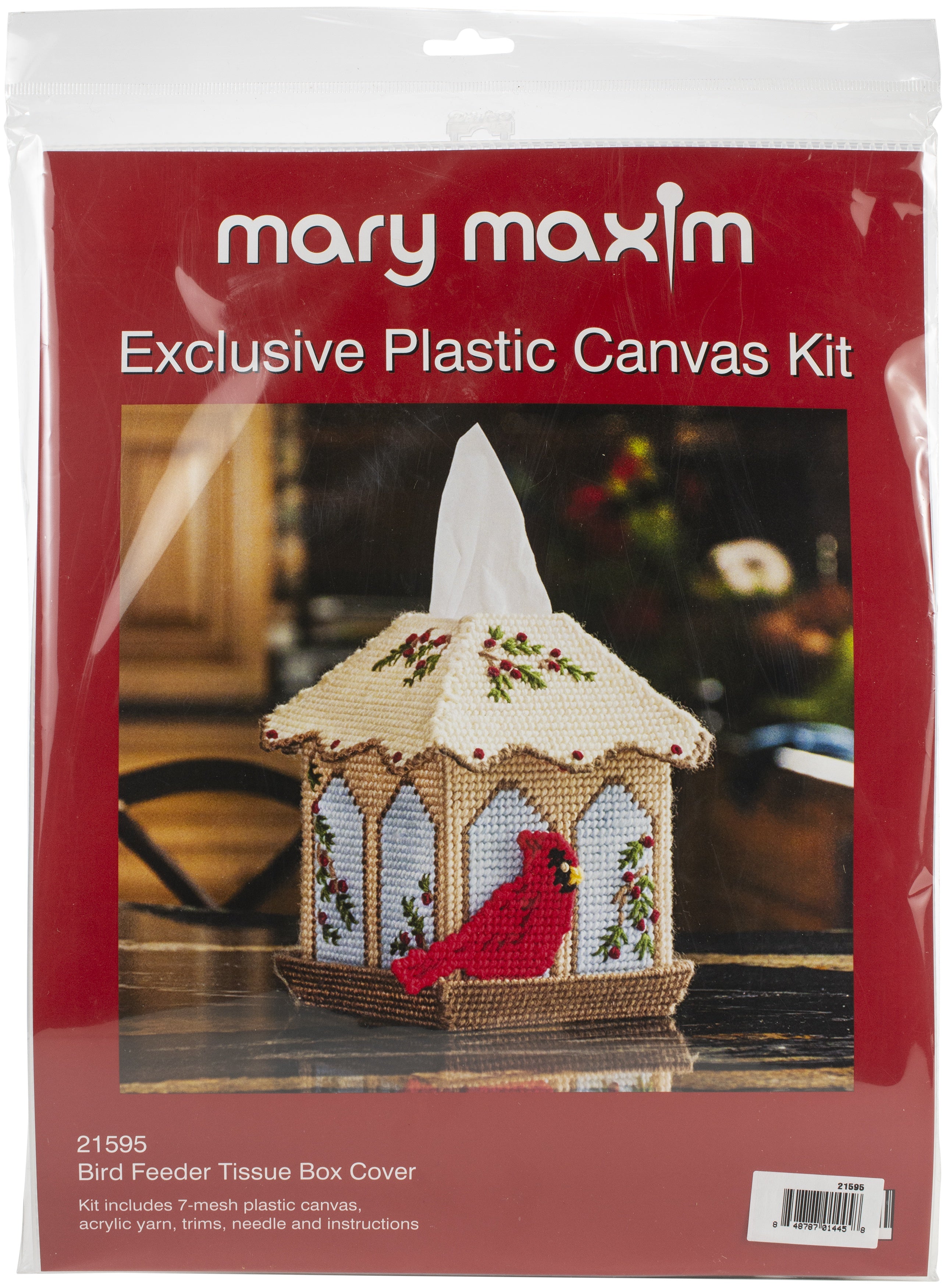 Mary Maxim Plastic Canvas Tissue Box Kit 5" Bird Feeder (7 Count)