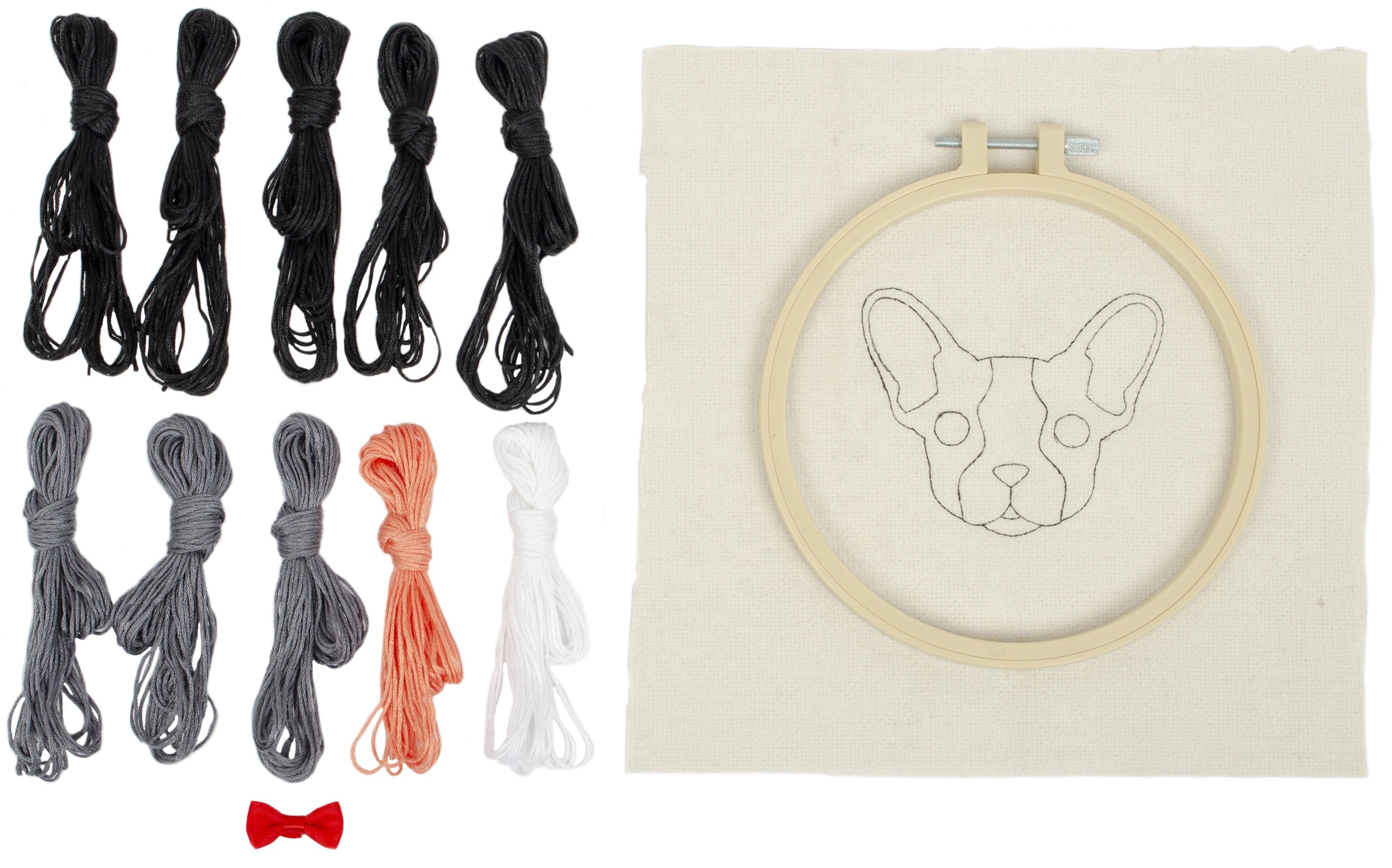 Fabric Editions Needle Creations Needle Punch Kit 6" Bulldog