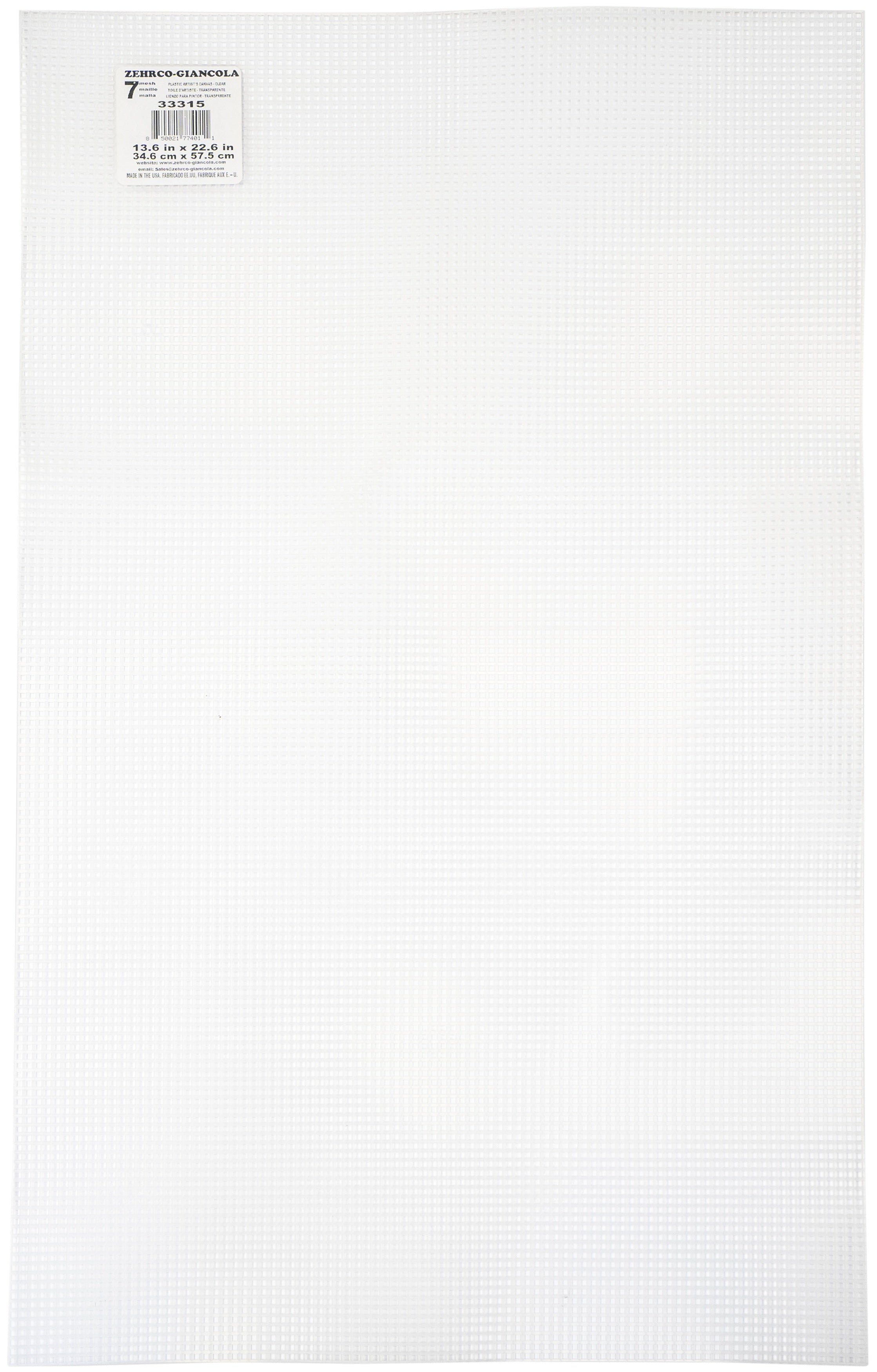 Zehrco-Giancola Artist Sheet Plastic Canvas 7 spi 13.6"X22.6"