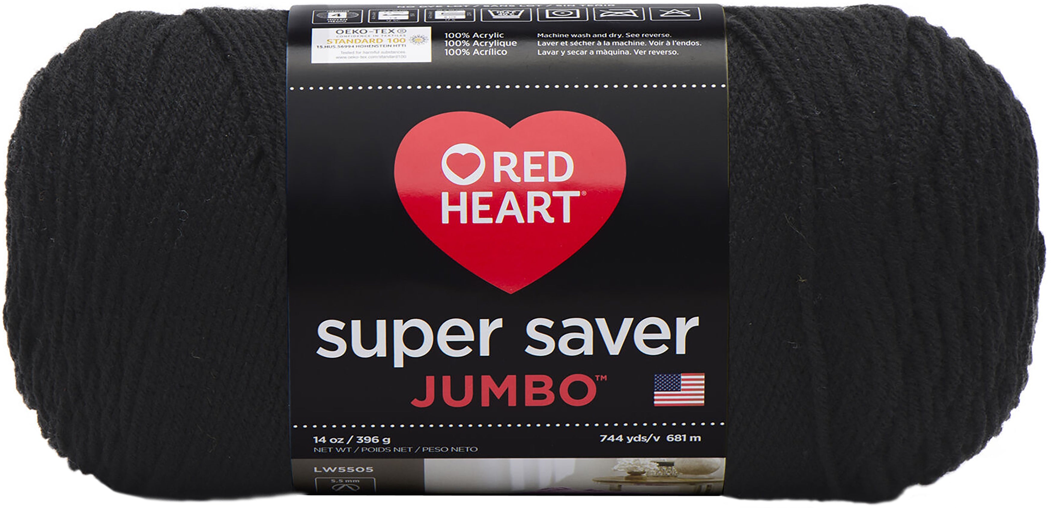 Red Heart Super Saver Yarn Black