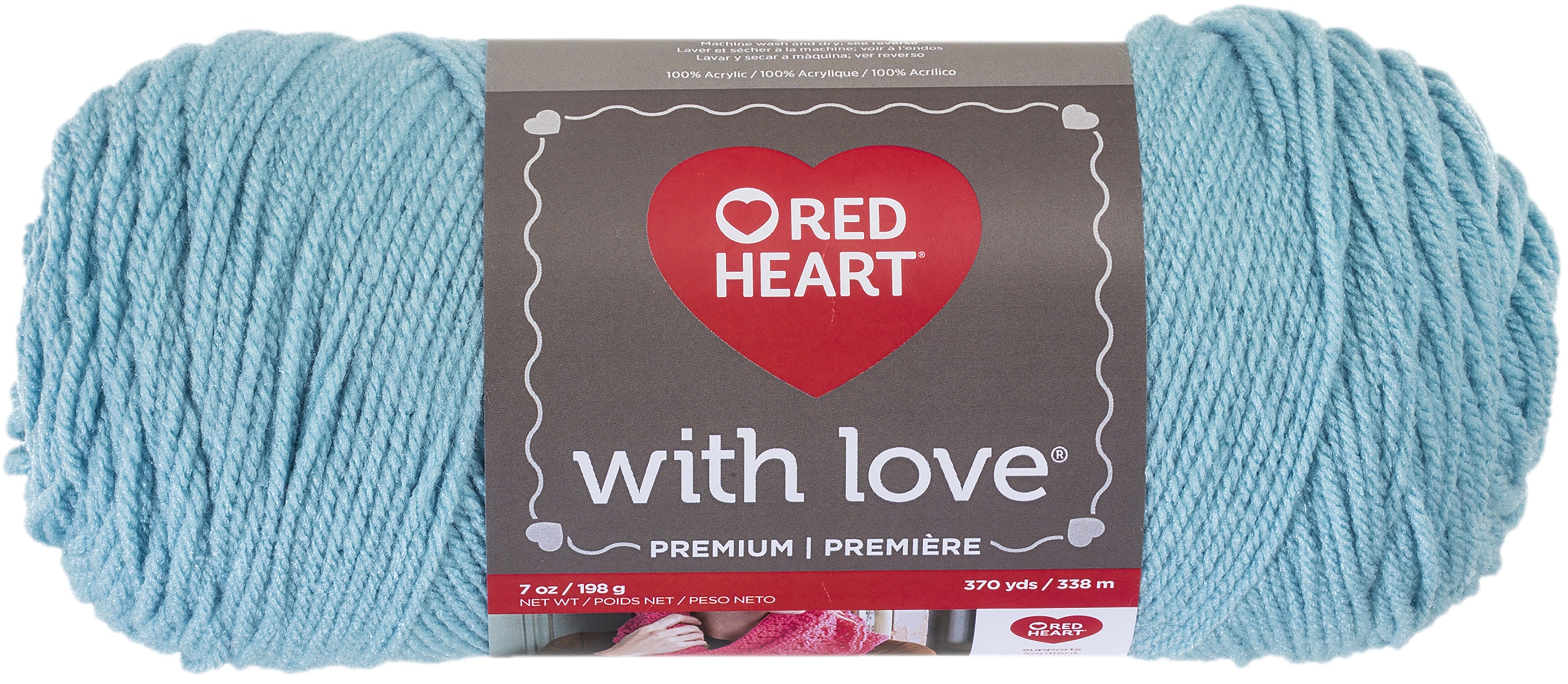 Red Heart With Love Yarn Iced Aqua