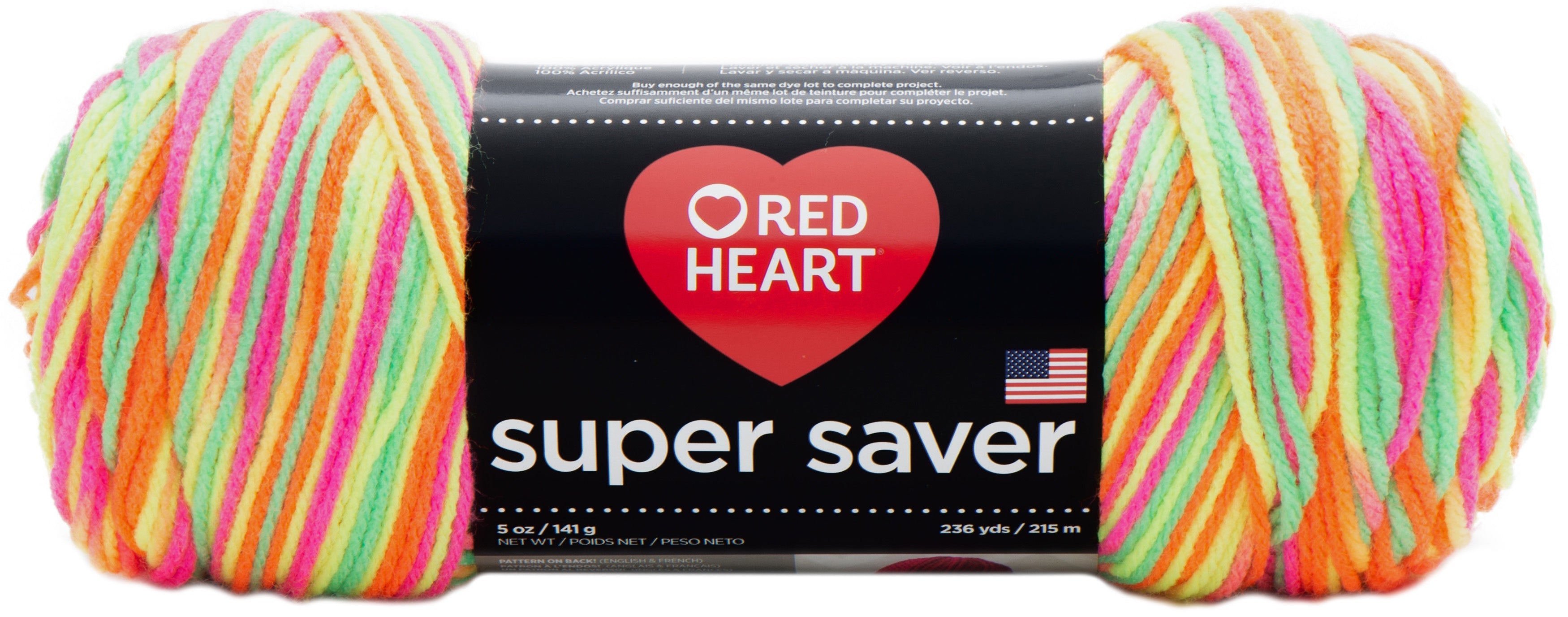 Red Heart Super Saver Yarn Day Glow