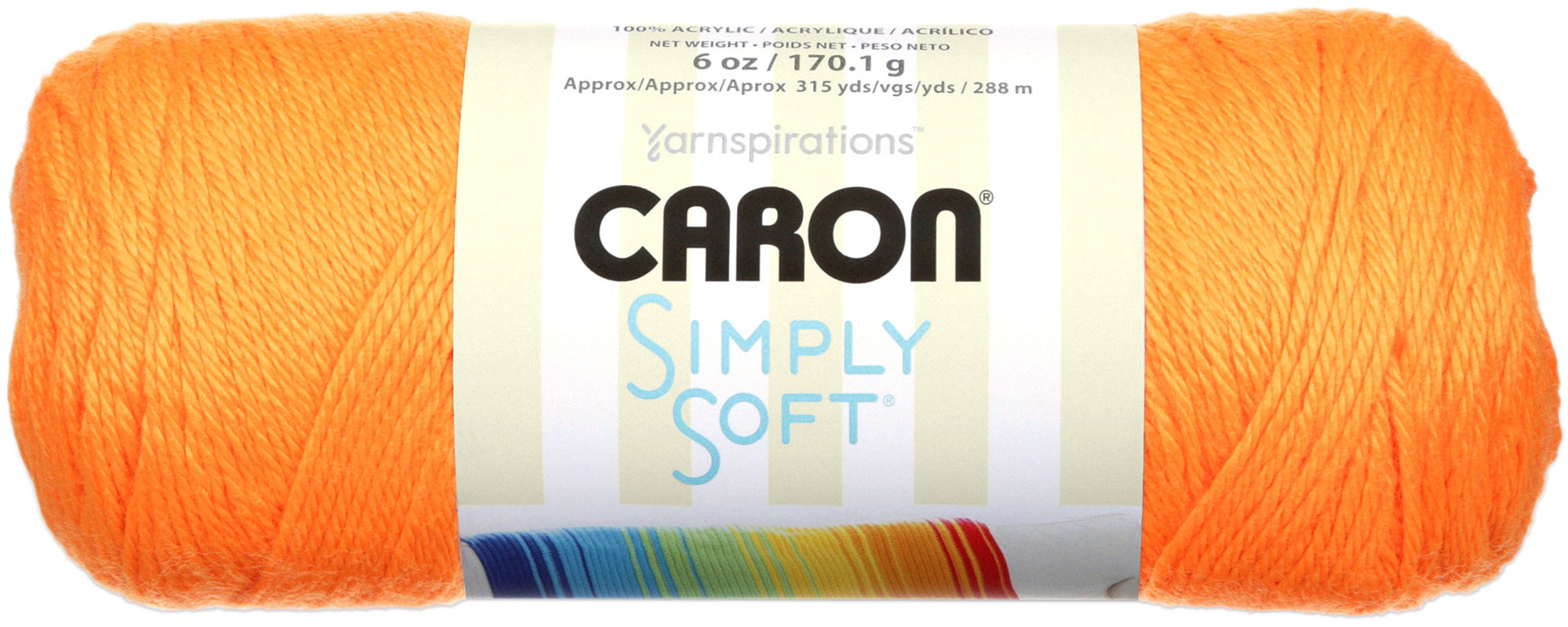 Simply Soft Solids Yarn Neon Orange