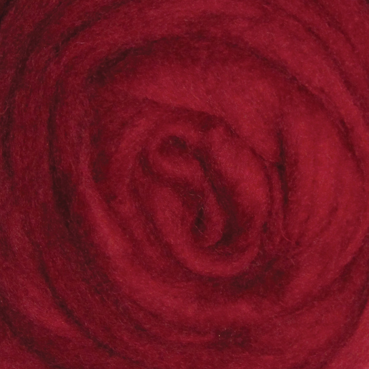 Wool Roving 12" .22oz Cherry Red