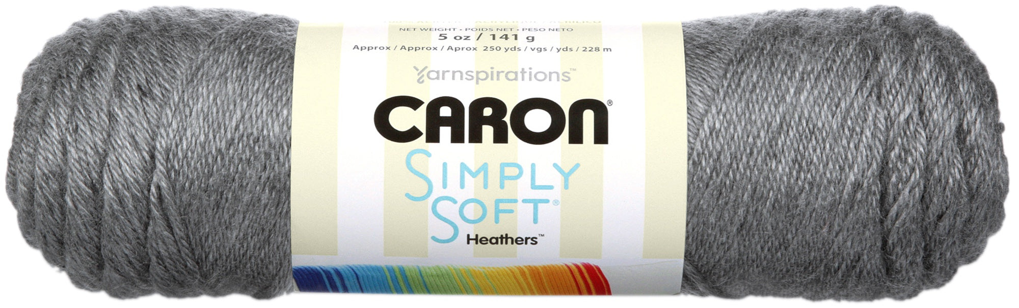Simply Soft Heather Yarn-Grey Heather