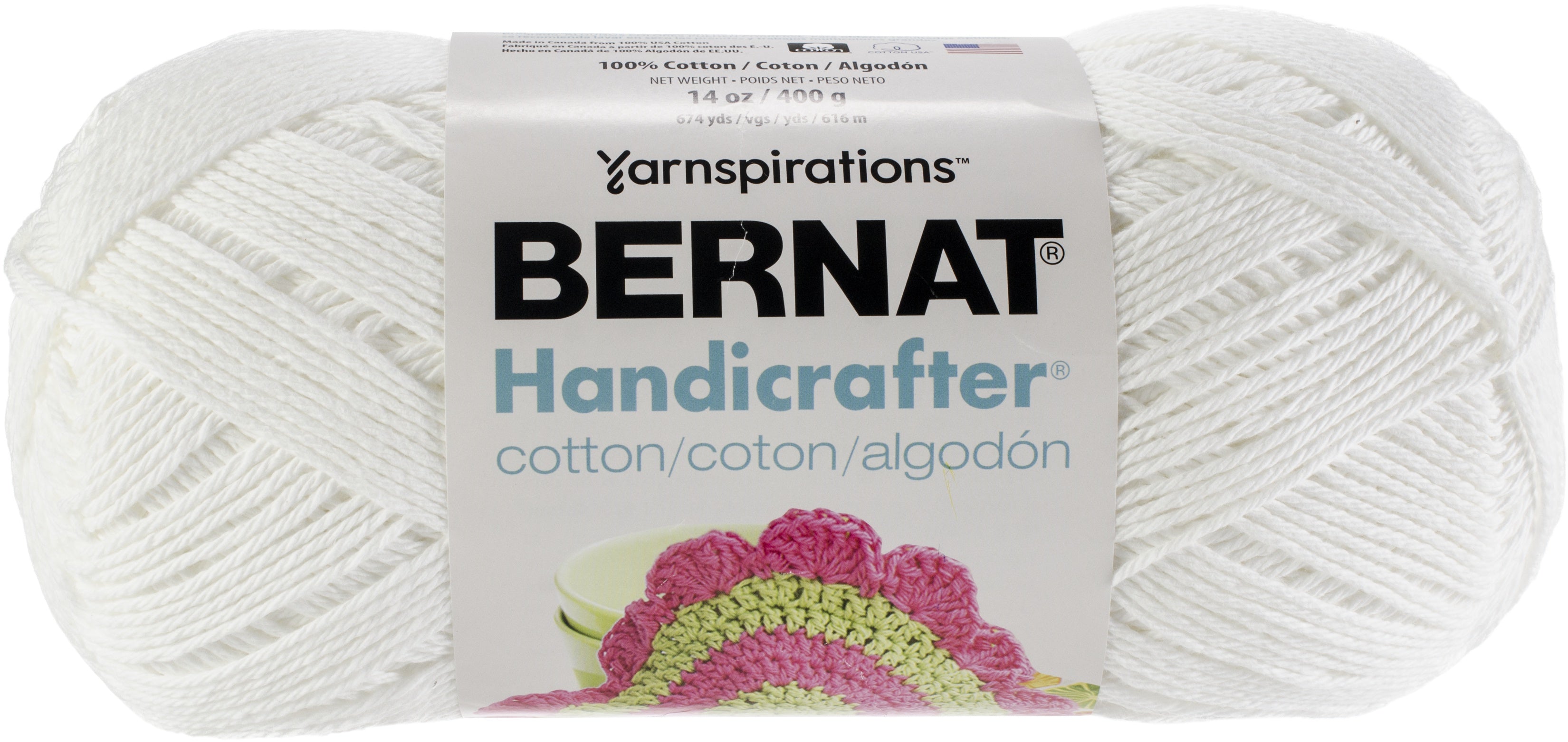 Bernat Handicrafter Cotton Yarn - Solids White