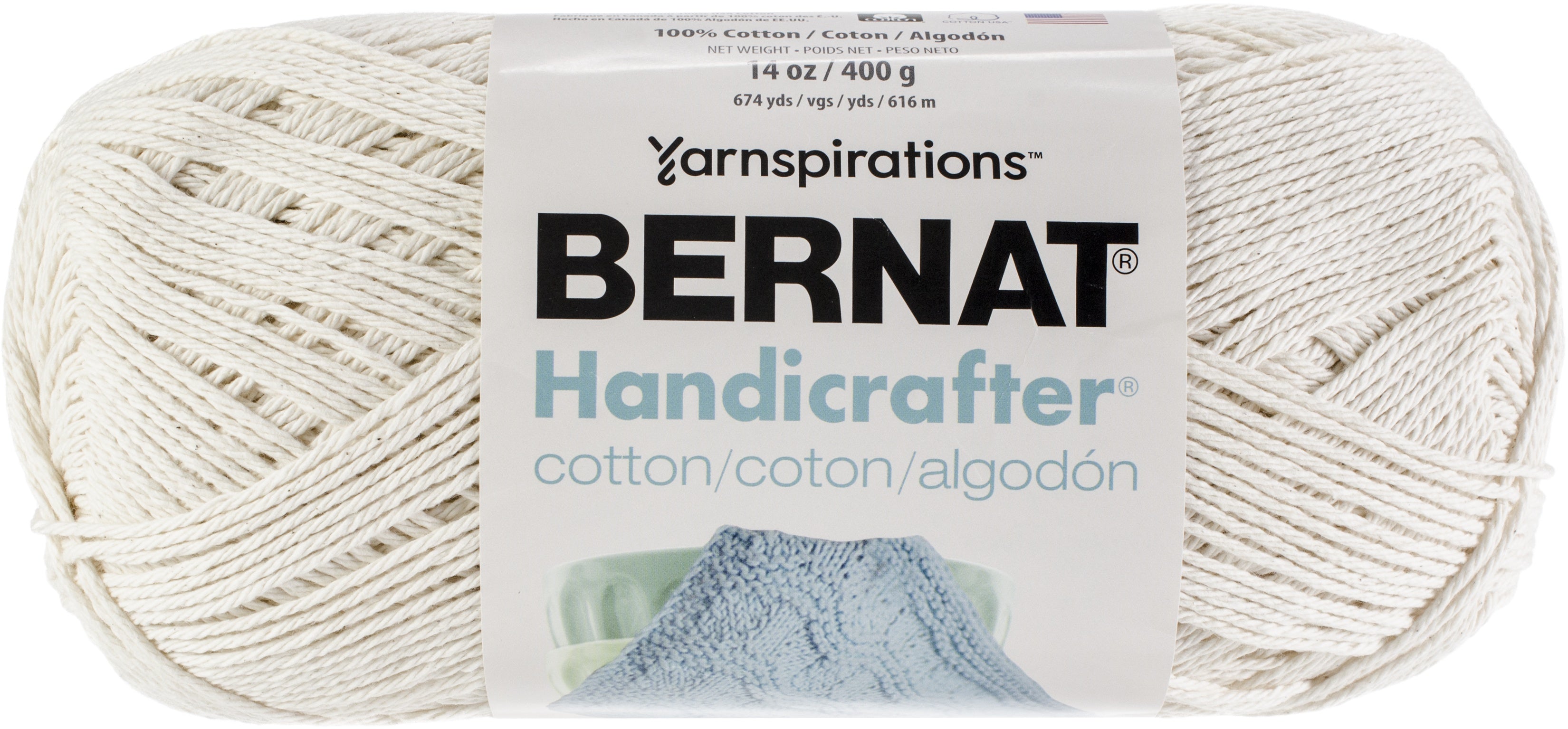 Bernat Handicrafter Cotton Yarn - Solids Off White