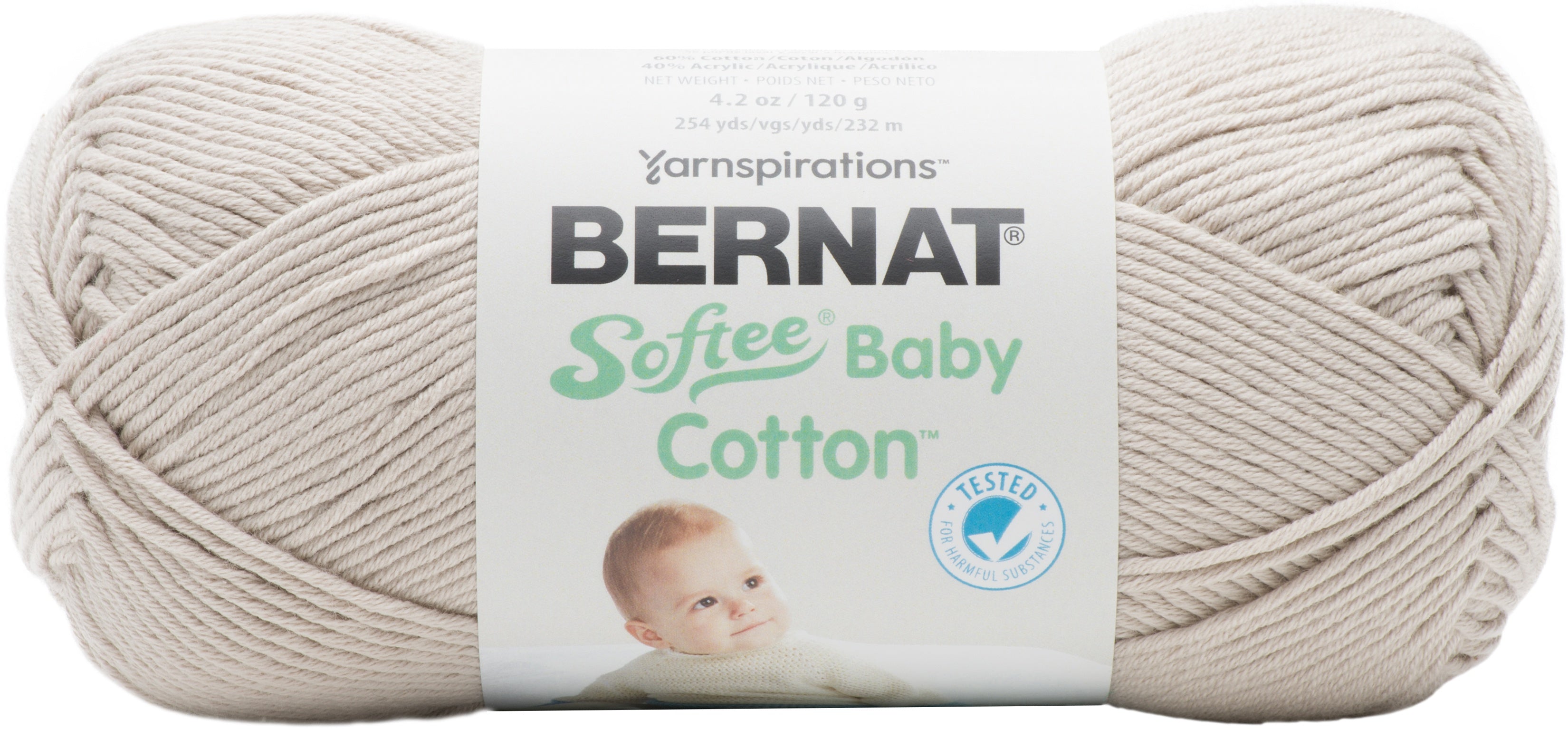 Bernat Softee Baby Cotton Yarn Feather Gray
