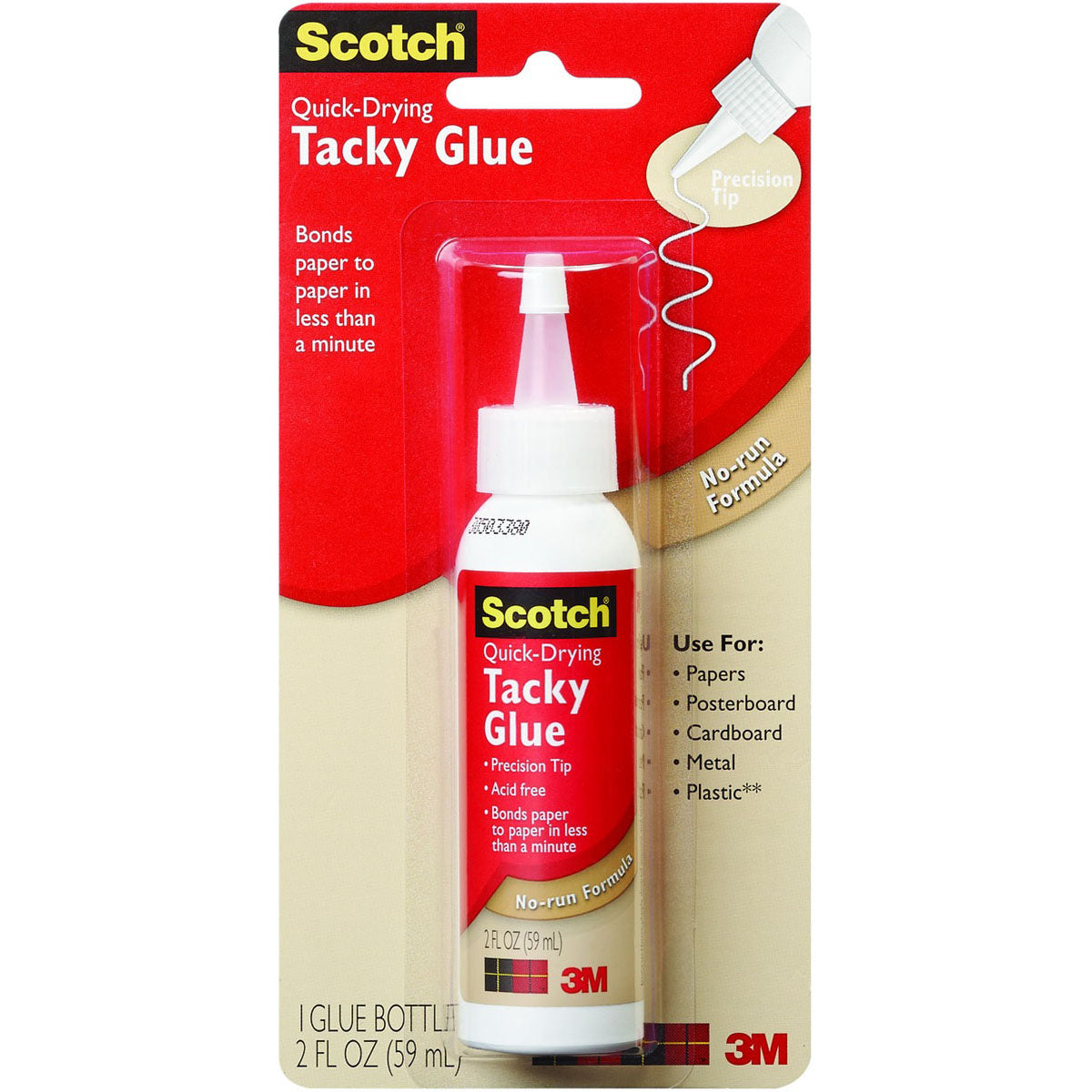 Scotch Quick Dry Tacky Glue 2oz  