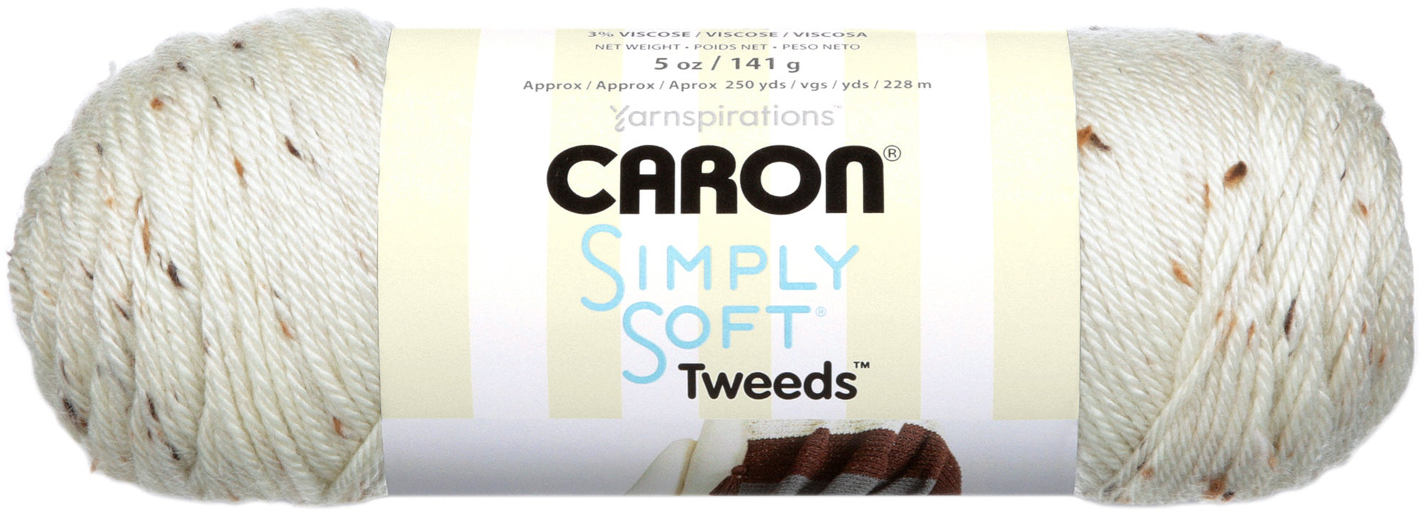 Simply Soft Tweeds Yarn Off White