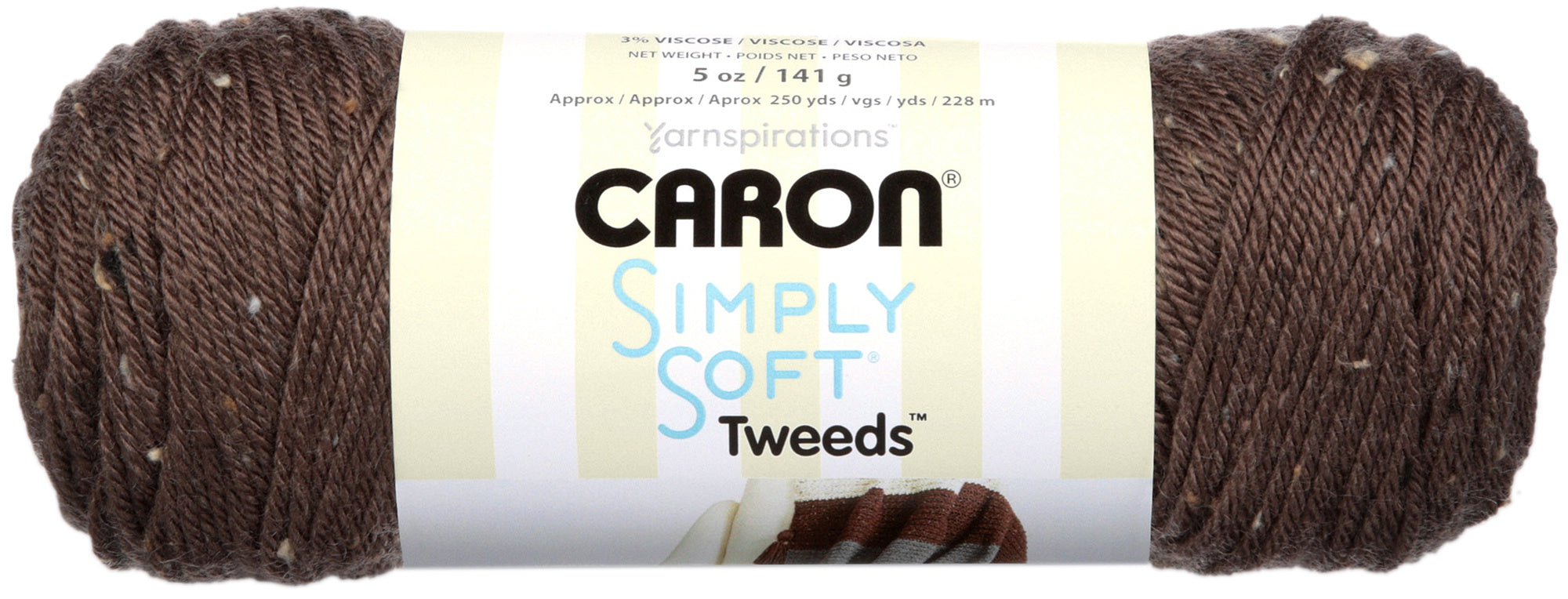 Simply Soft Tweeds Yarn Taupe