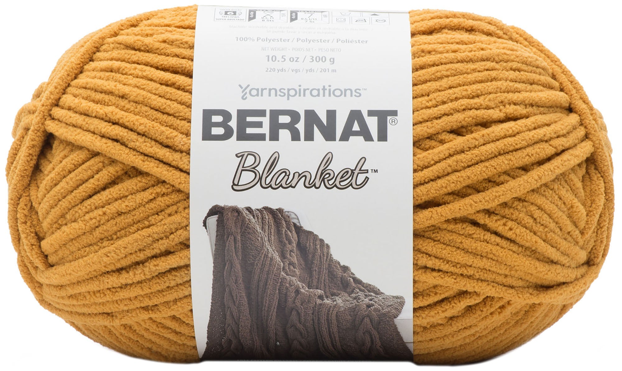 Bernat Blanket Big Ball Yarn Burnt Mustard